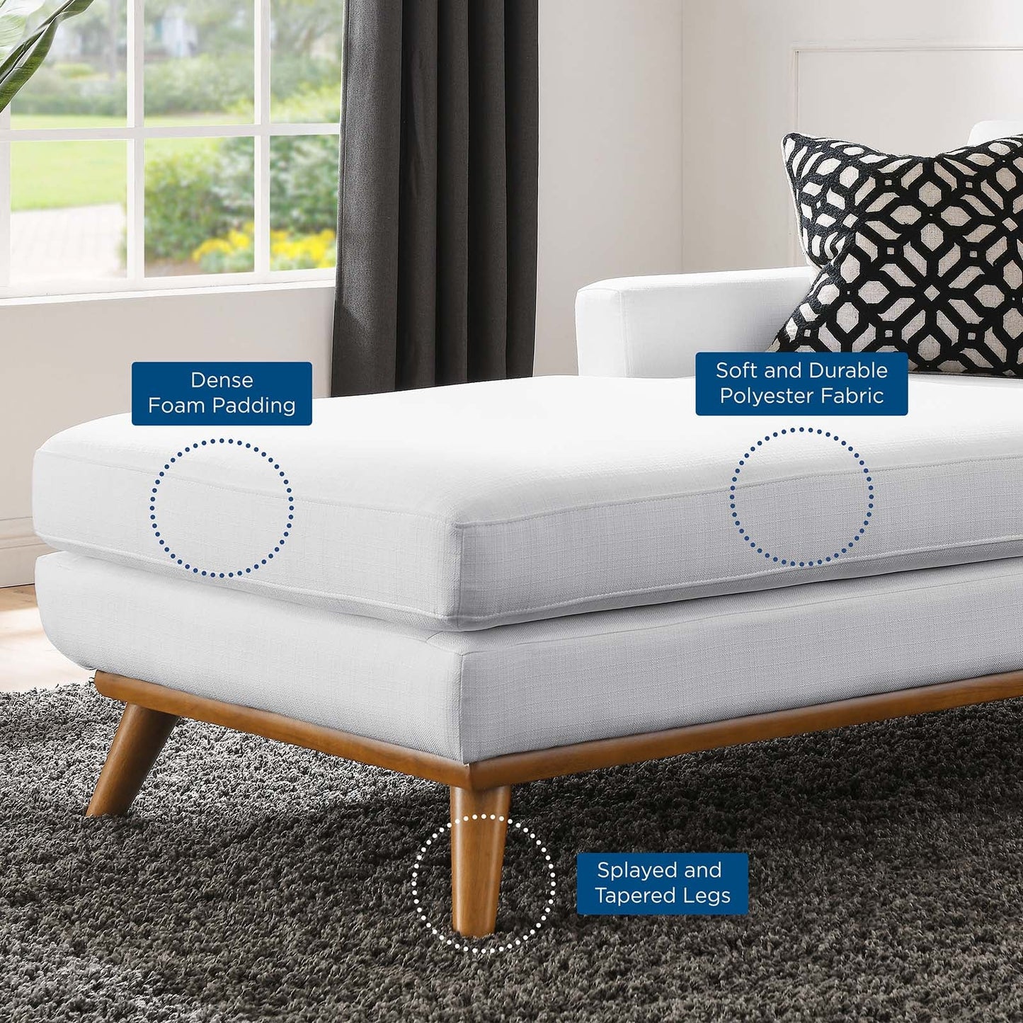 Nestara Left-Facing Upholstered Chaise