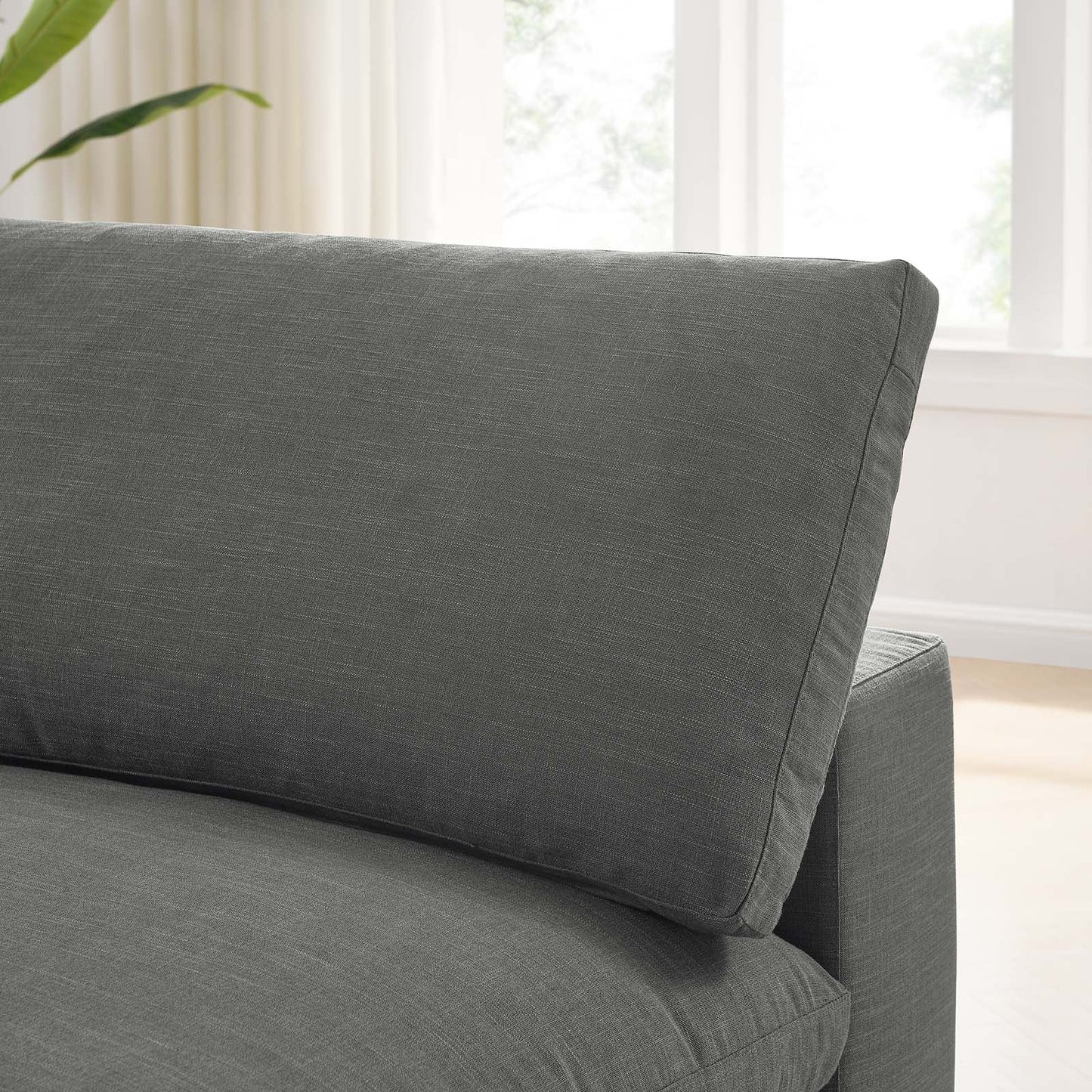 Tobi Overstuffed Upholstered Armless Chair