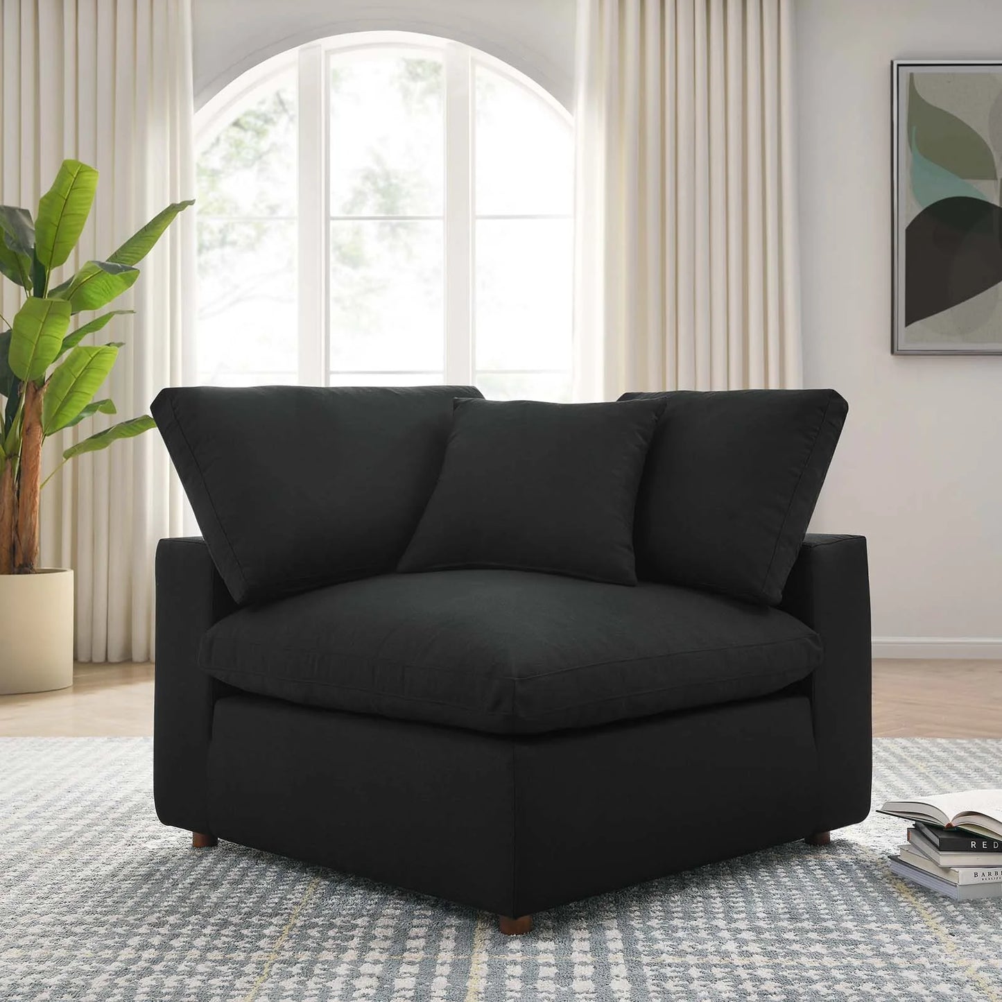 Tobi Overstuffed Upholstered Corner Chair