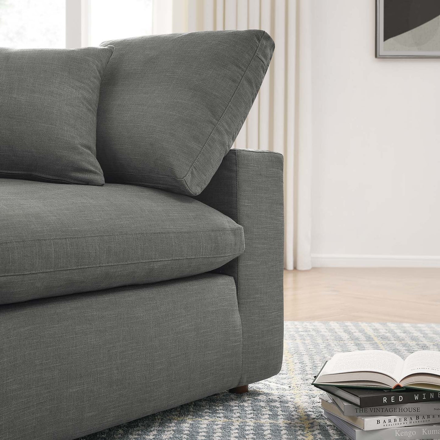 Tobi Overstuffed Upholstered Corner Chair