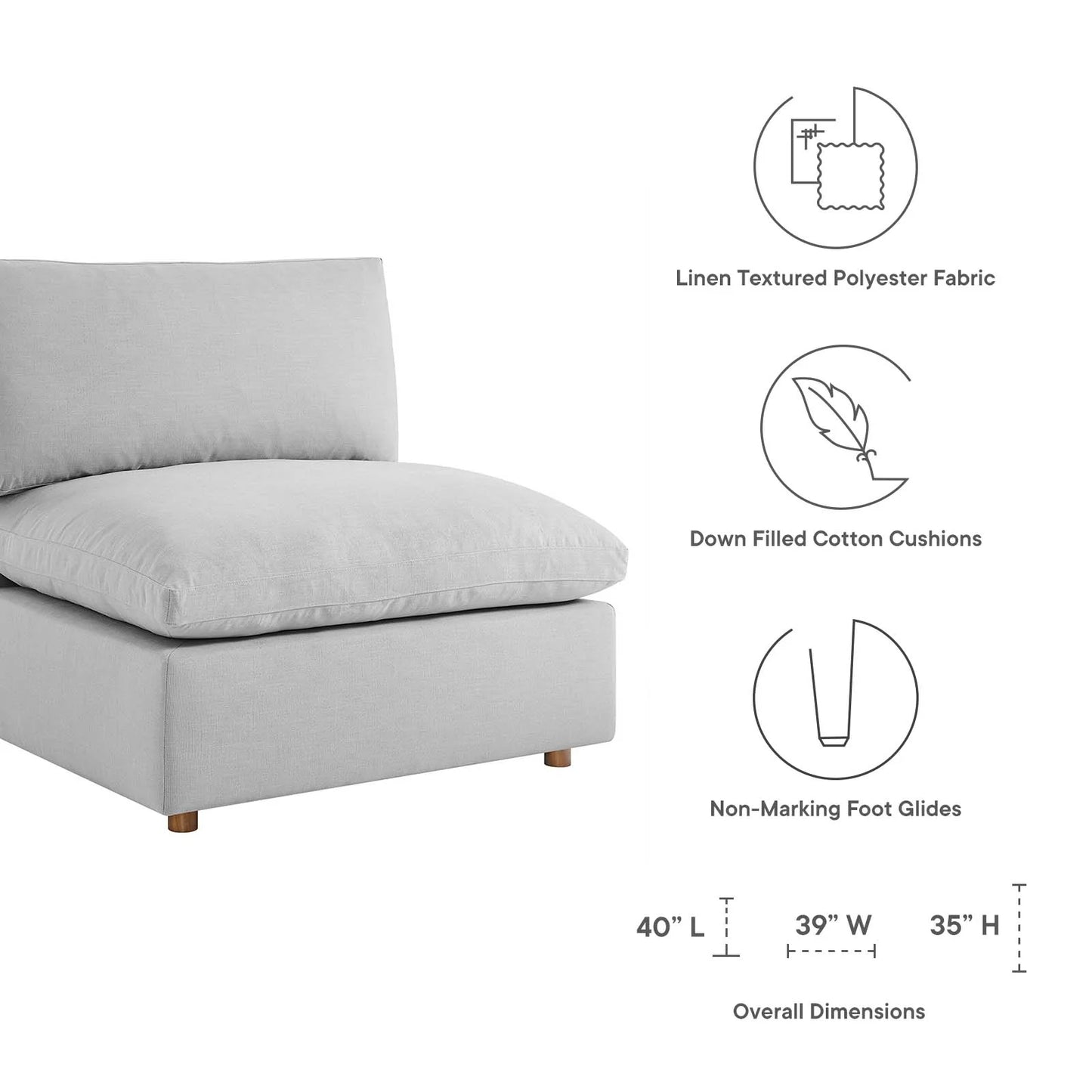 Tobi Overstuffed 3-Piece Sectional Sofa