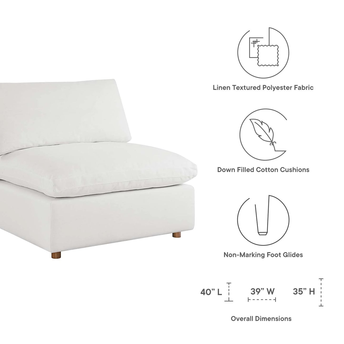 Tobi Overstuffed 3-Piece Sectional Sofa