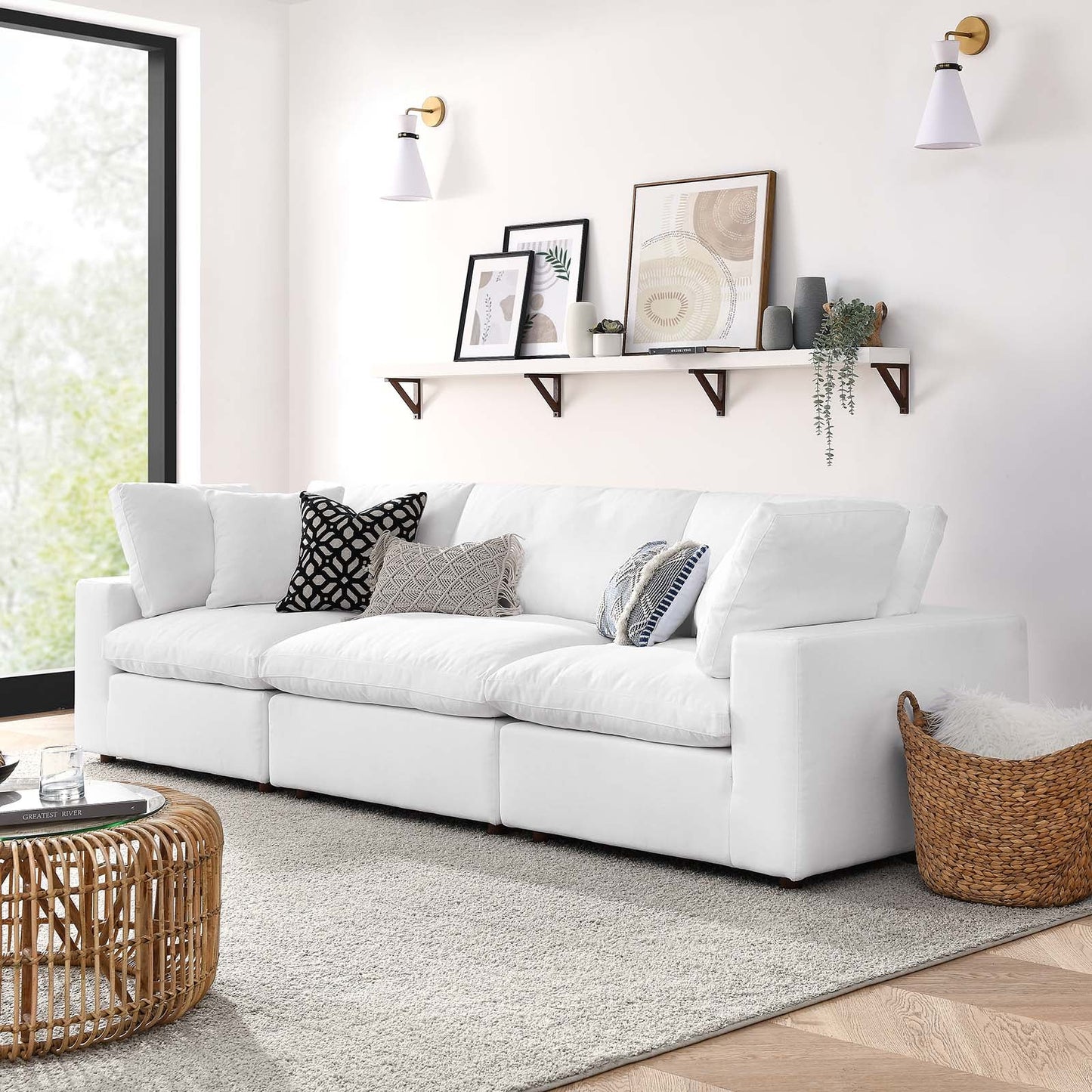 Tobi Overstuffed 3-Piece Sectional Sofa