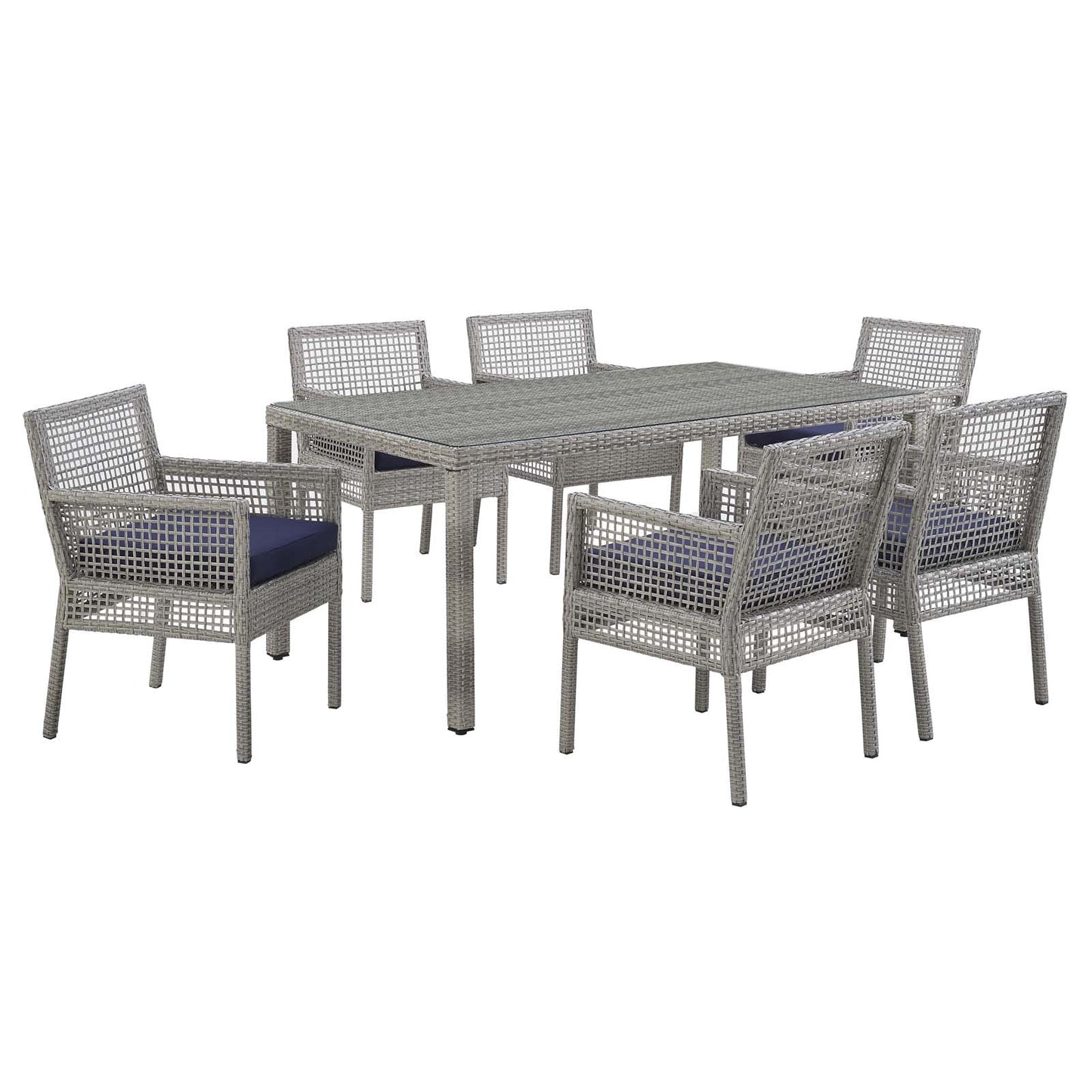 Ani 7 Piece Outdoor Rattan Dining Set