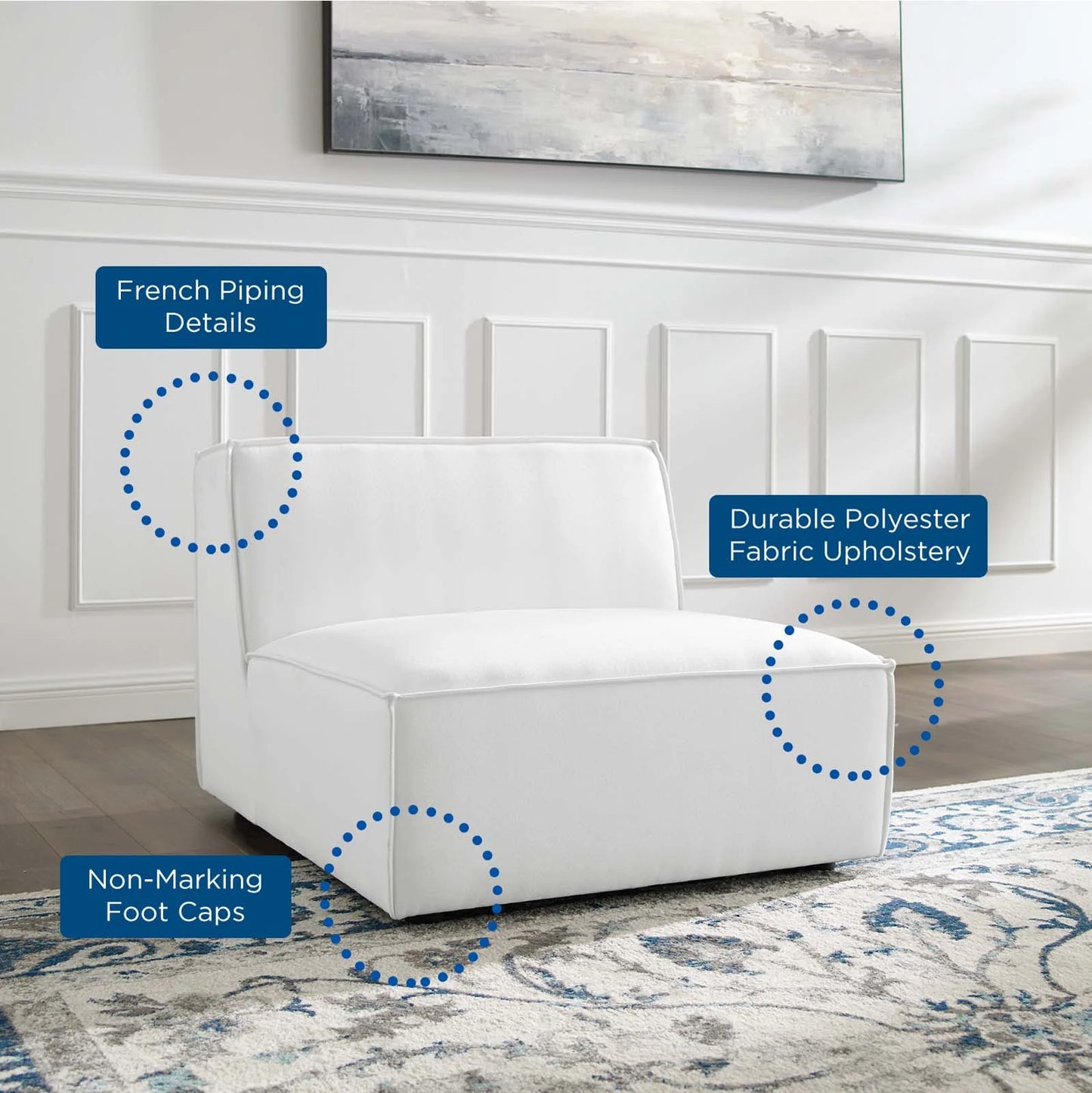 Nio Sectional Sofa Armless Chair