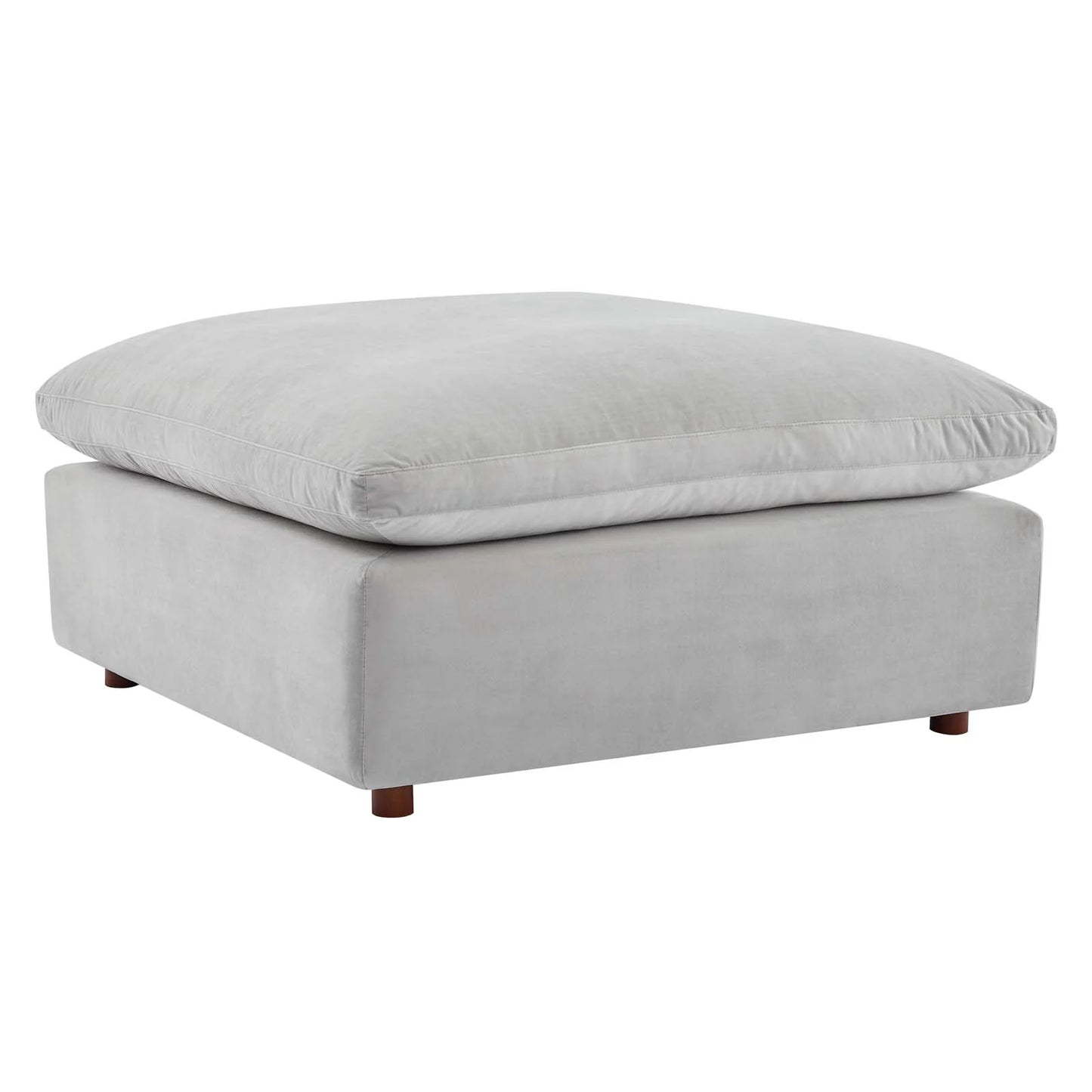 Tobi Overstuffed Velvet Ottoman