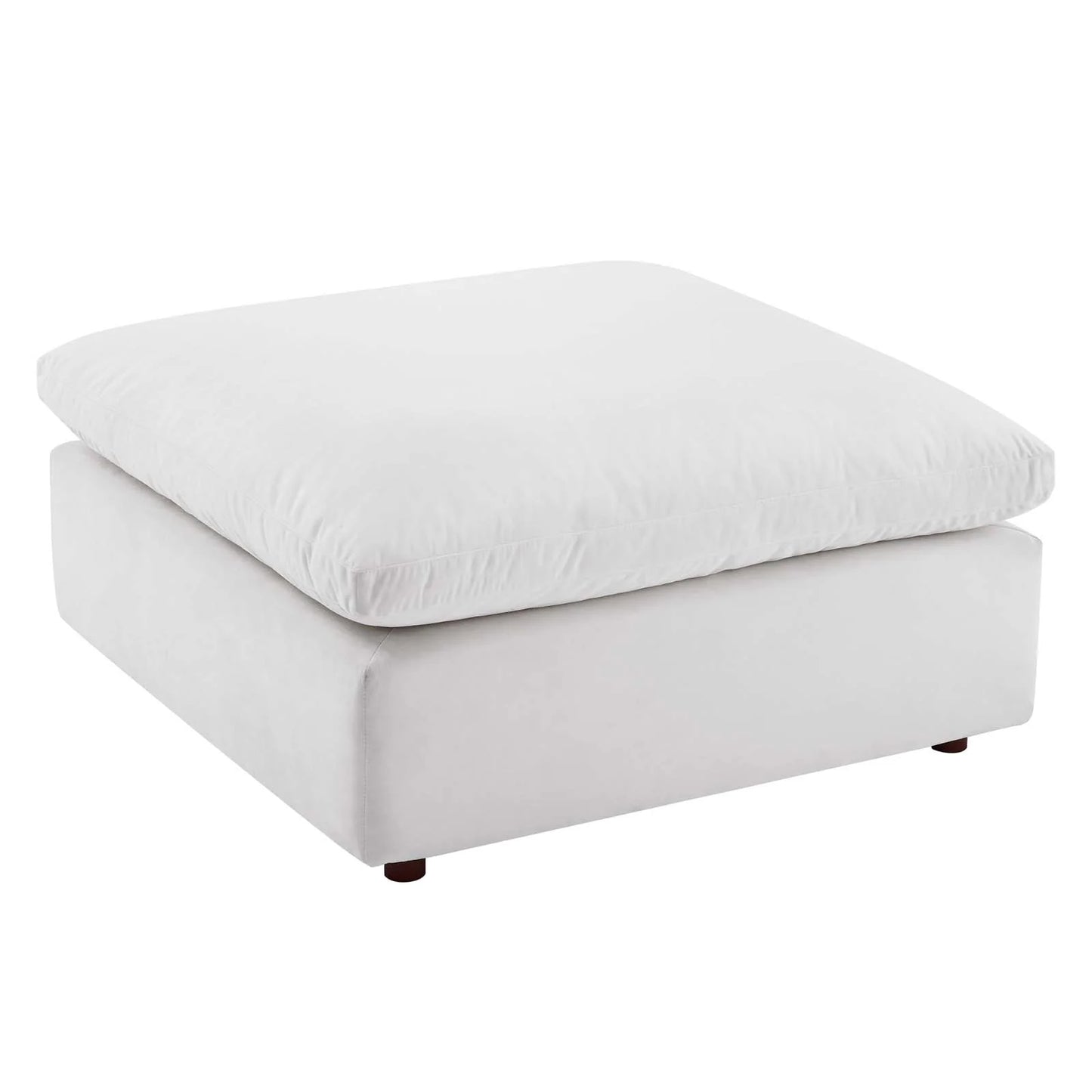 Tobi Overstuffed Velvet Ottoman