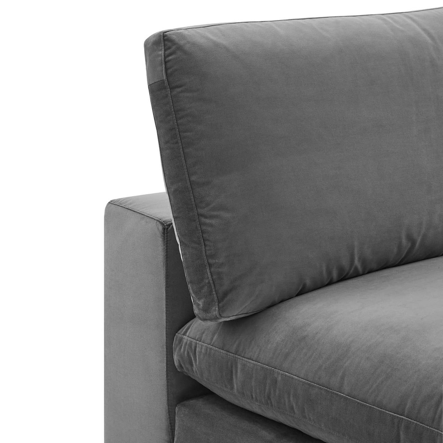Tobi Overstuffed Velvet Armless Chair