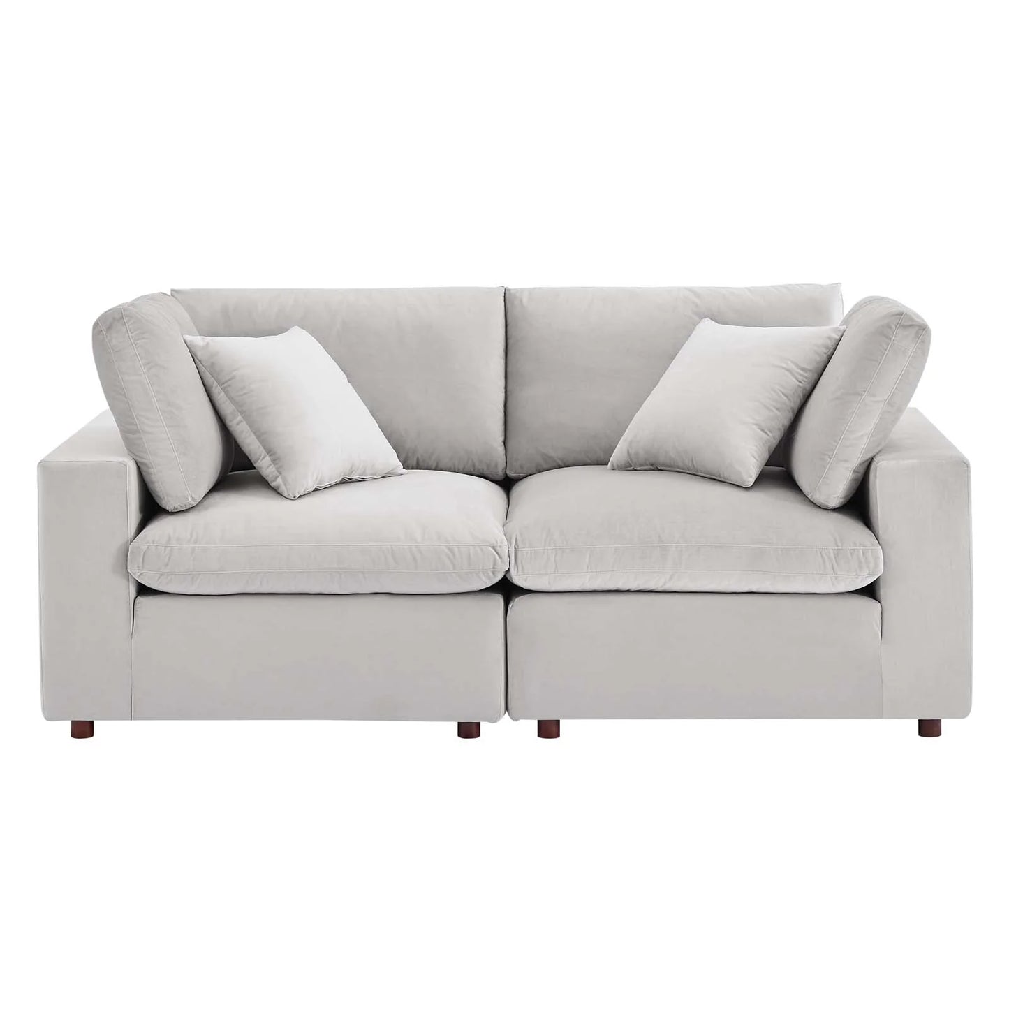 Tobi Overstuffed Velvet Loveseat
