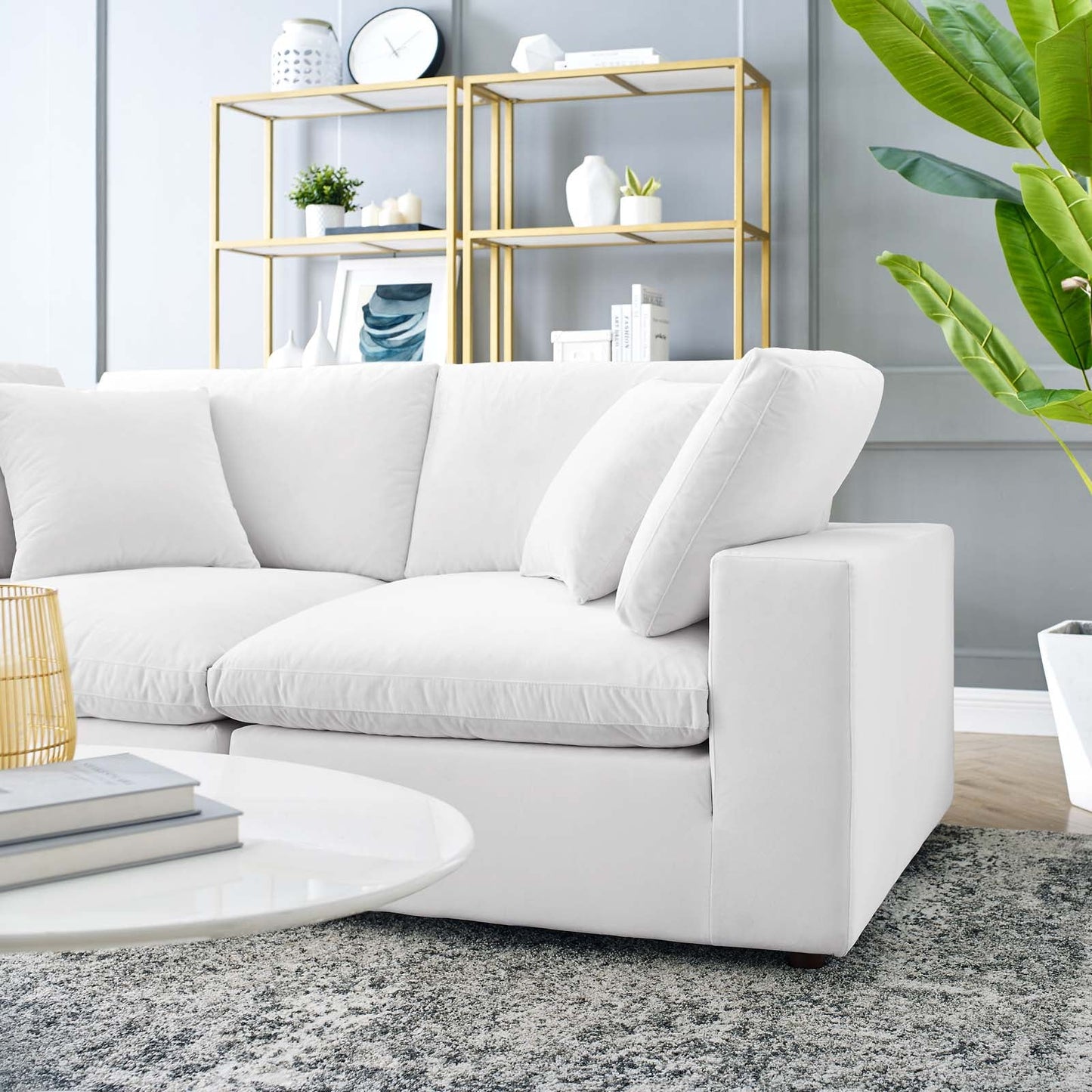 Tobi Overstuffed Velvet Loveseat