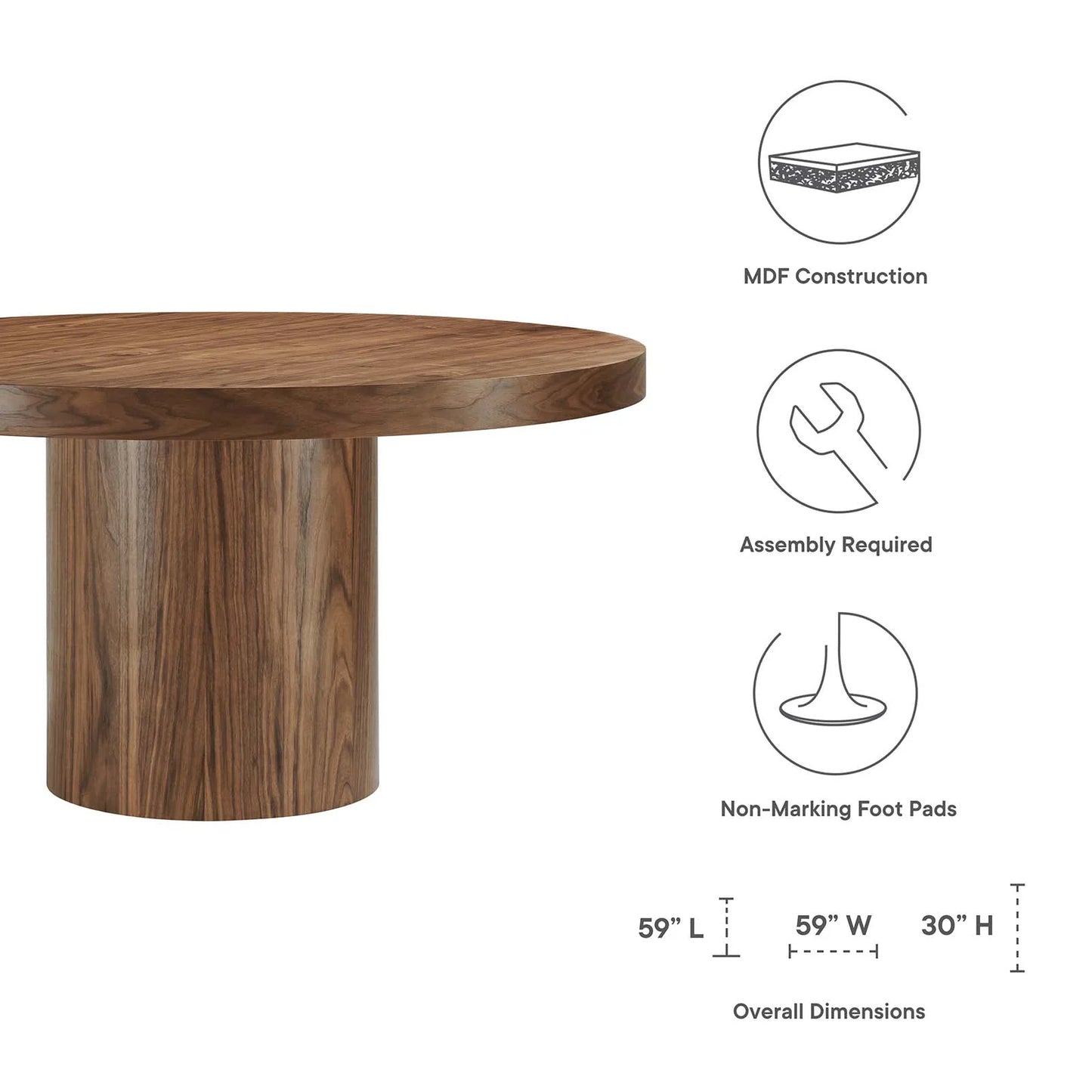 Naya 60" Round Dining Table