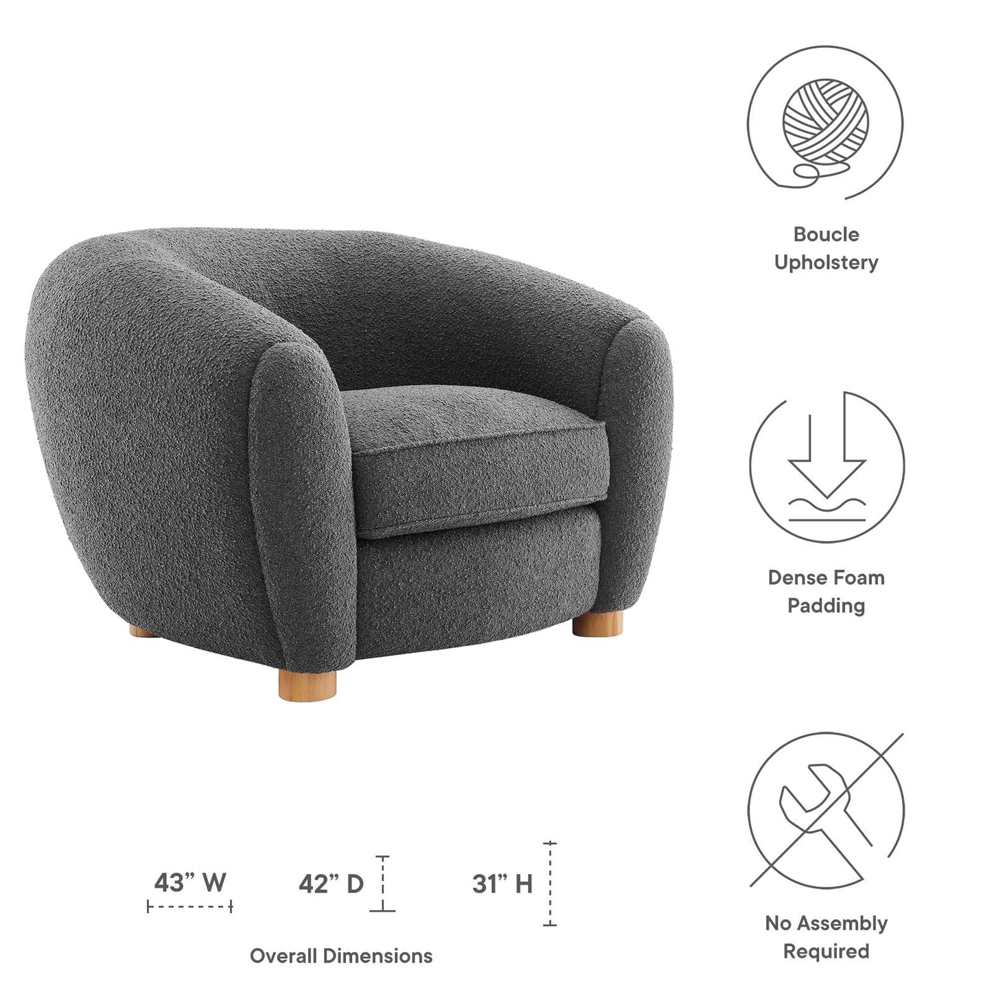 Ona Boucle Armchair