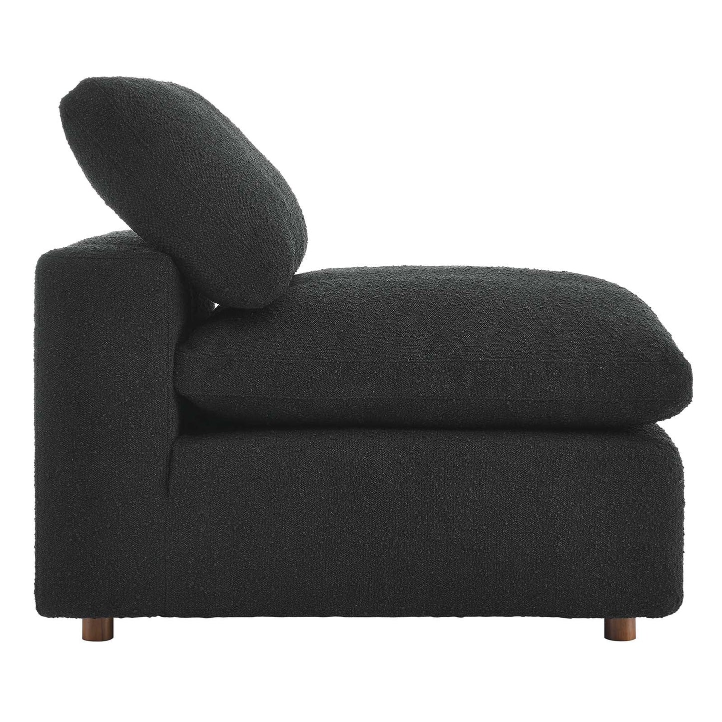 Tobi Overstuffed Boucle Armless Chair
