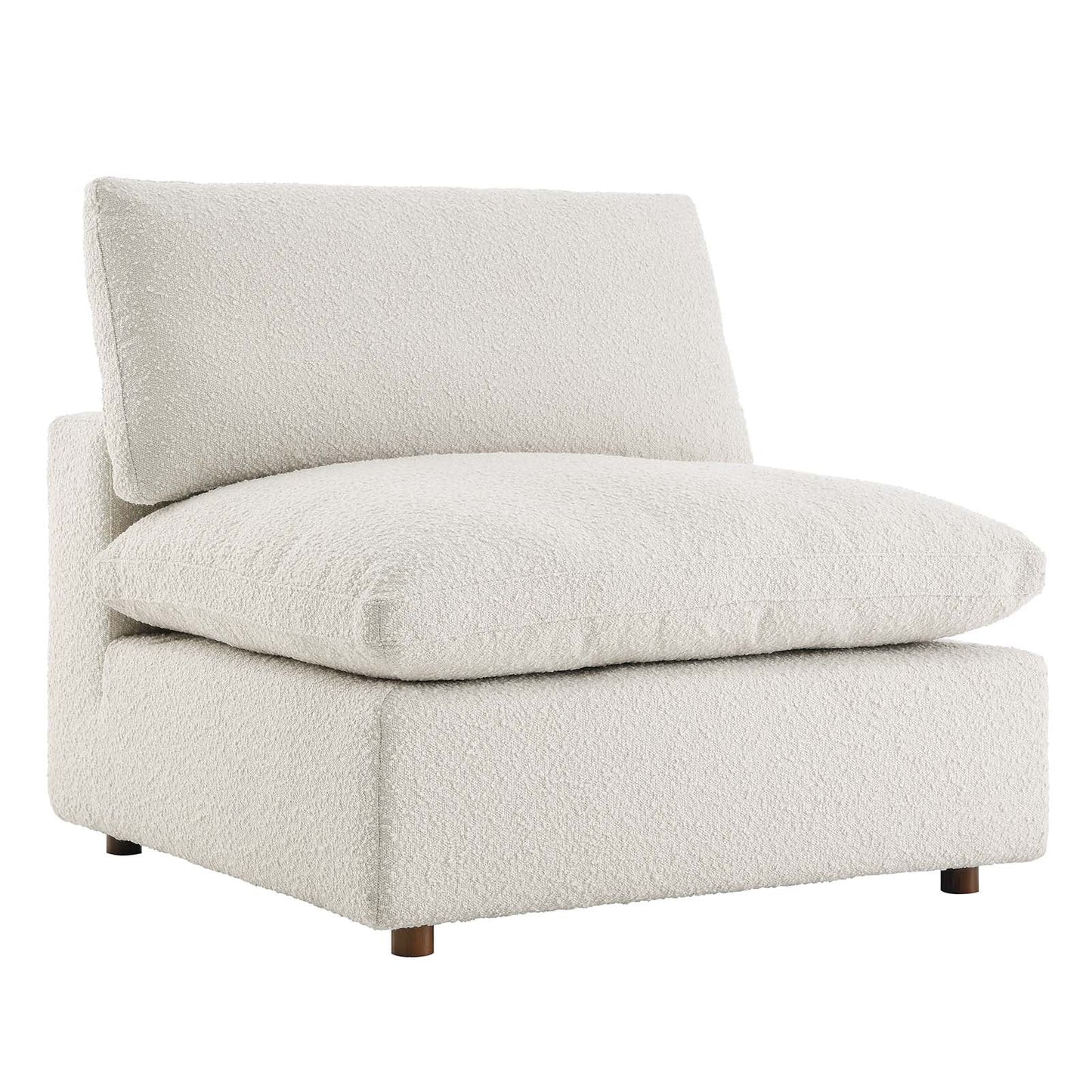 Tobi Overstuffed Boucle Armless Chair