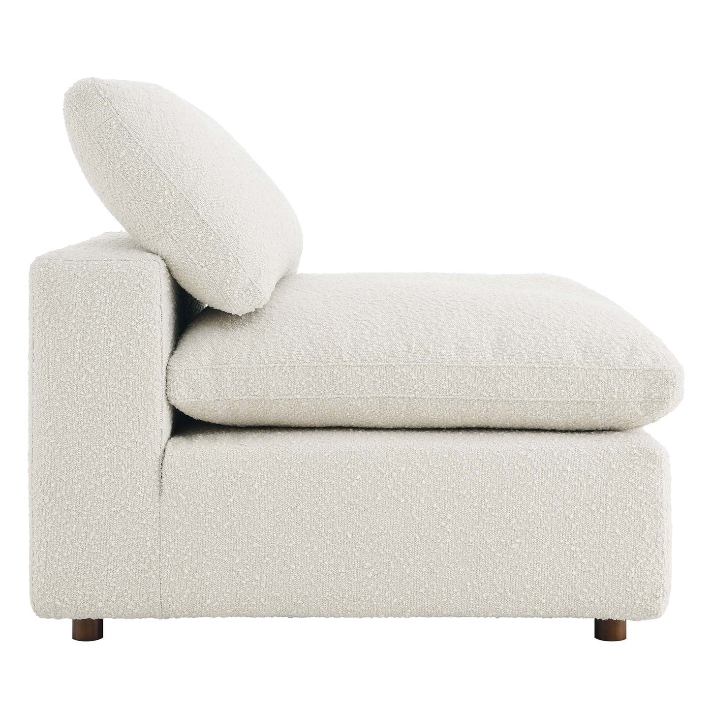 Tobi Overstuffed Boucle Armless Chair