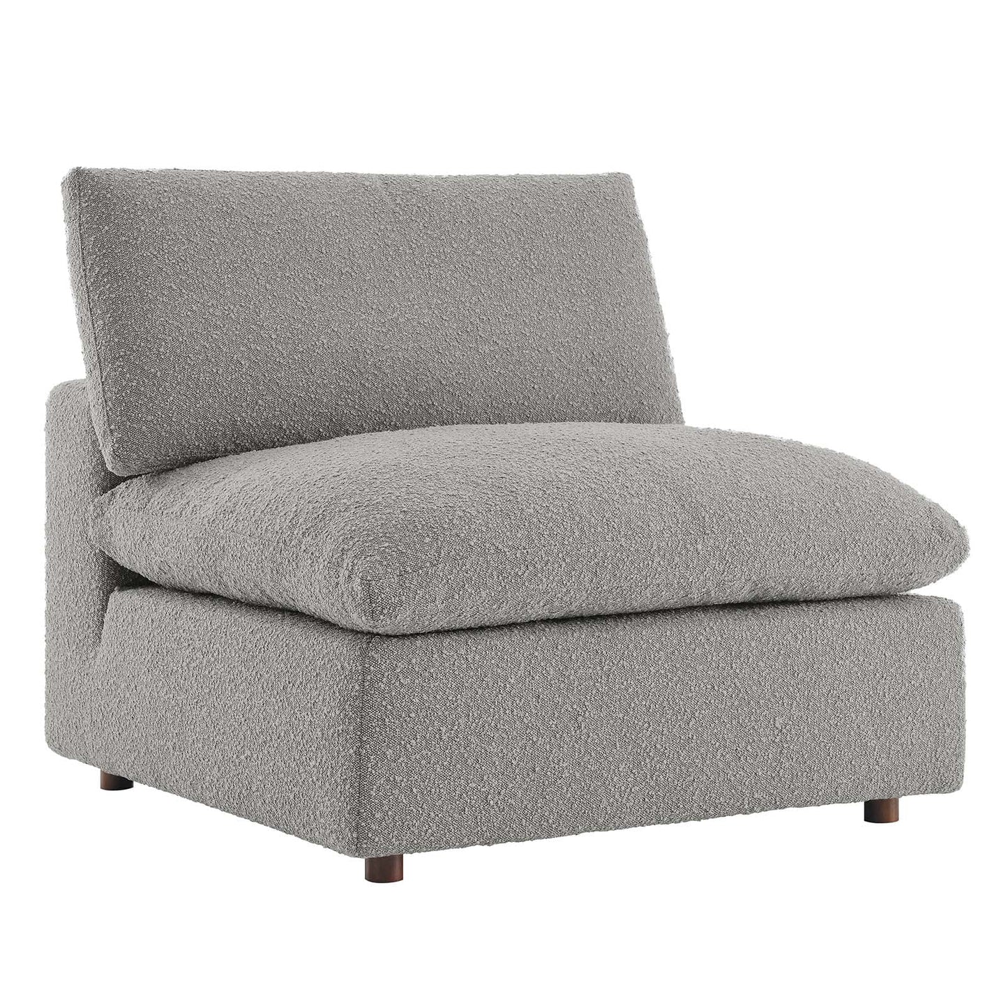 Tobi Overstuffed Boucle Armless Chair
