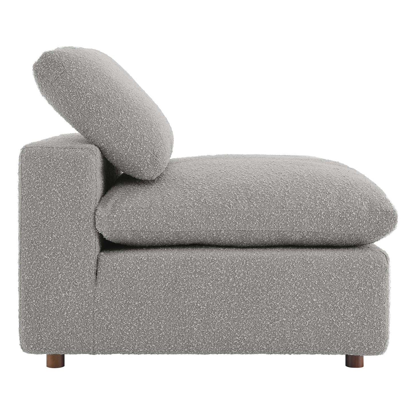 Tobi Overstuffed Boucle Armless Chair