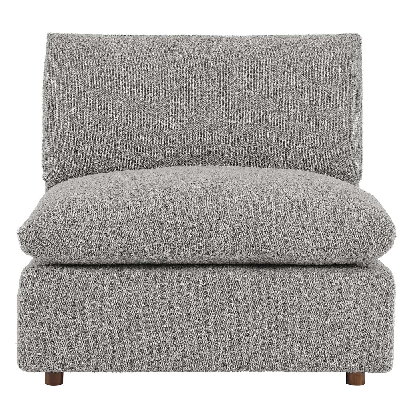 Tobi Overstuffed Boucle Armless Chair