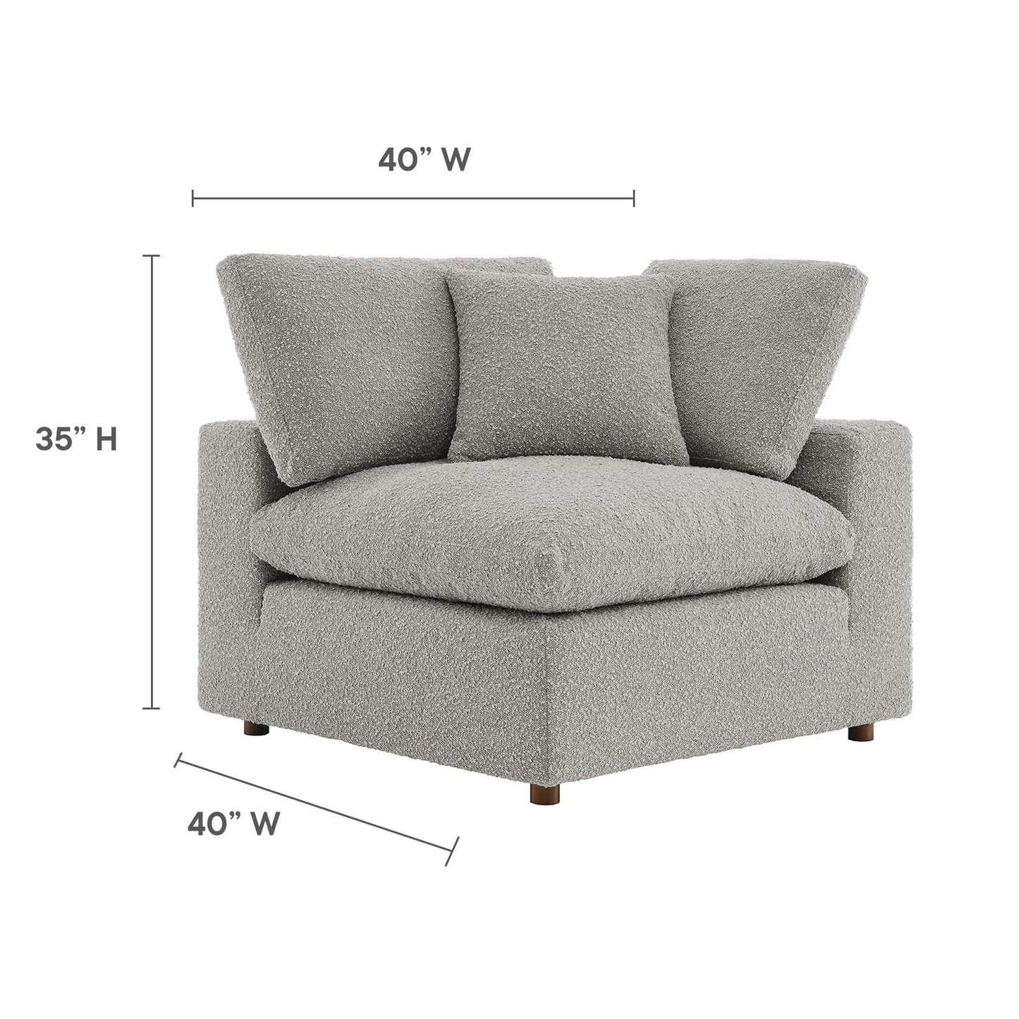 Tobi Overstuffed Boucle Corner Chair