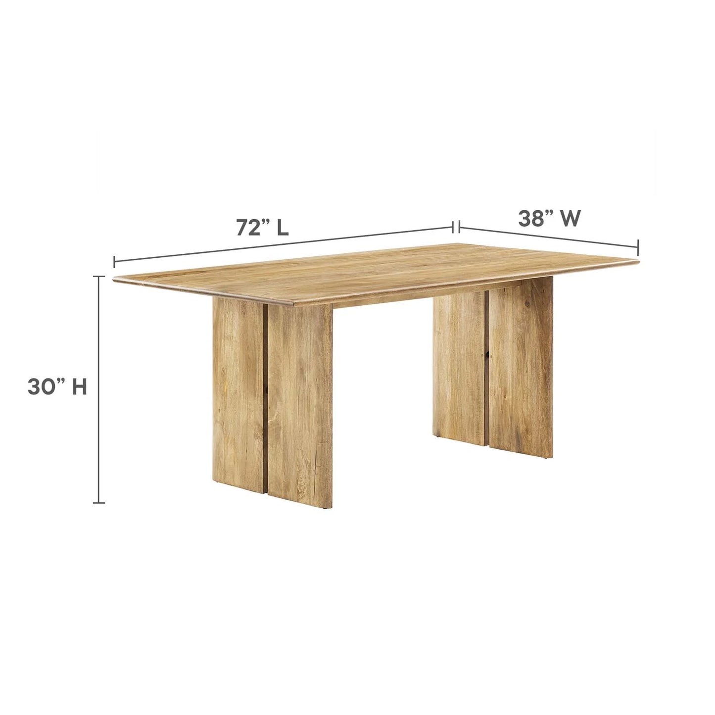 Kala 72" Wood Dining Table
