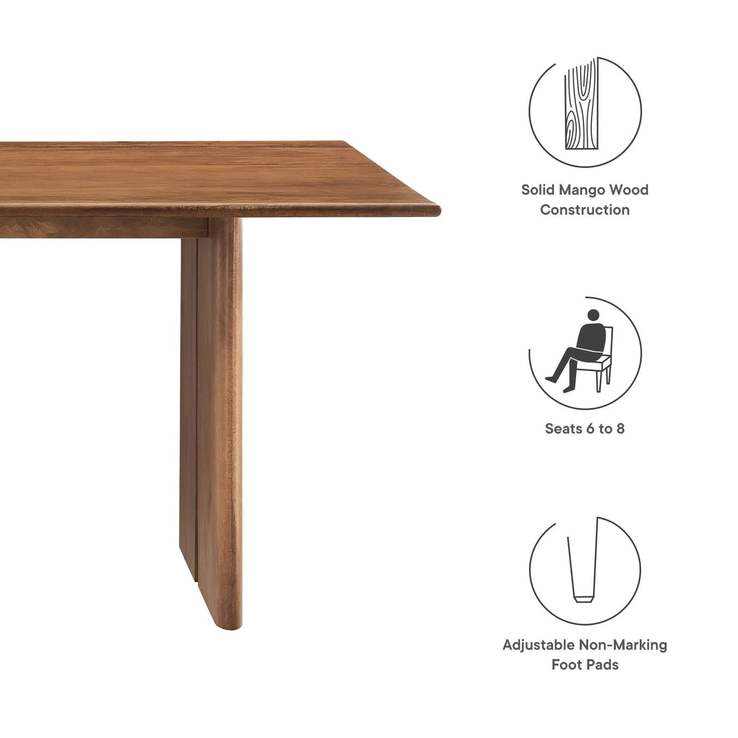Kala 72" Wood Dining Table