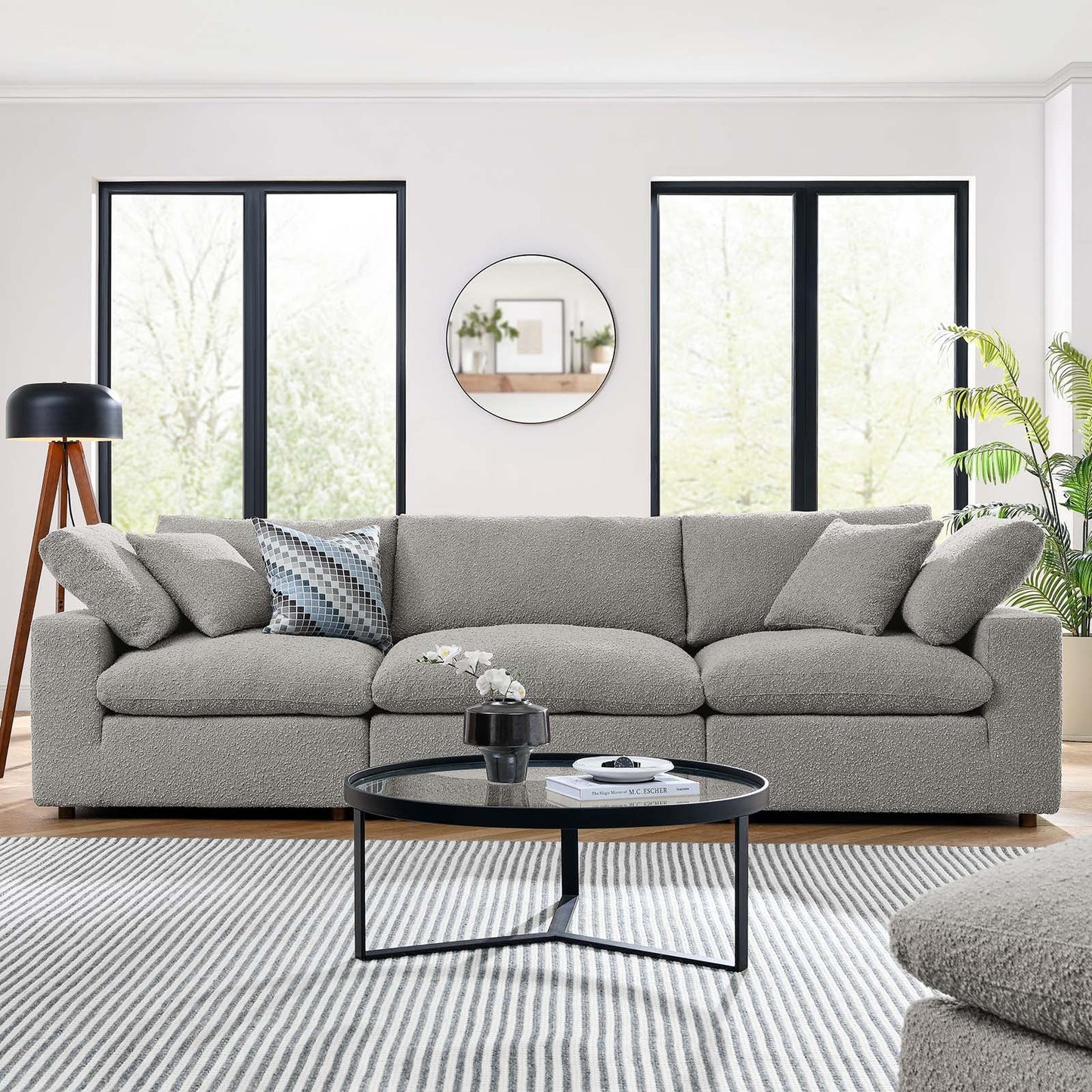 Tobi Overstuffed Boucle Sofa