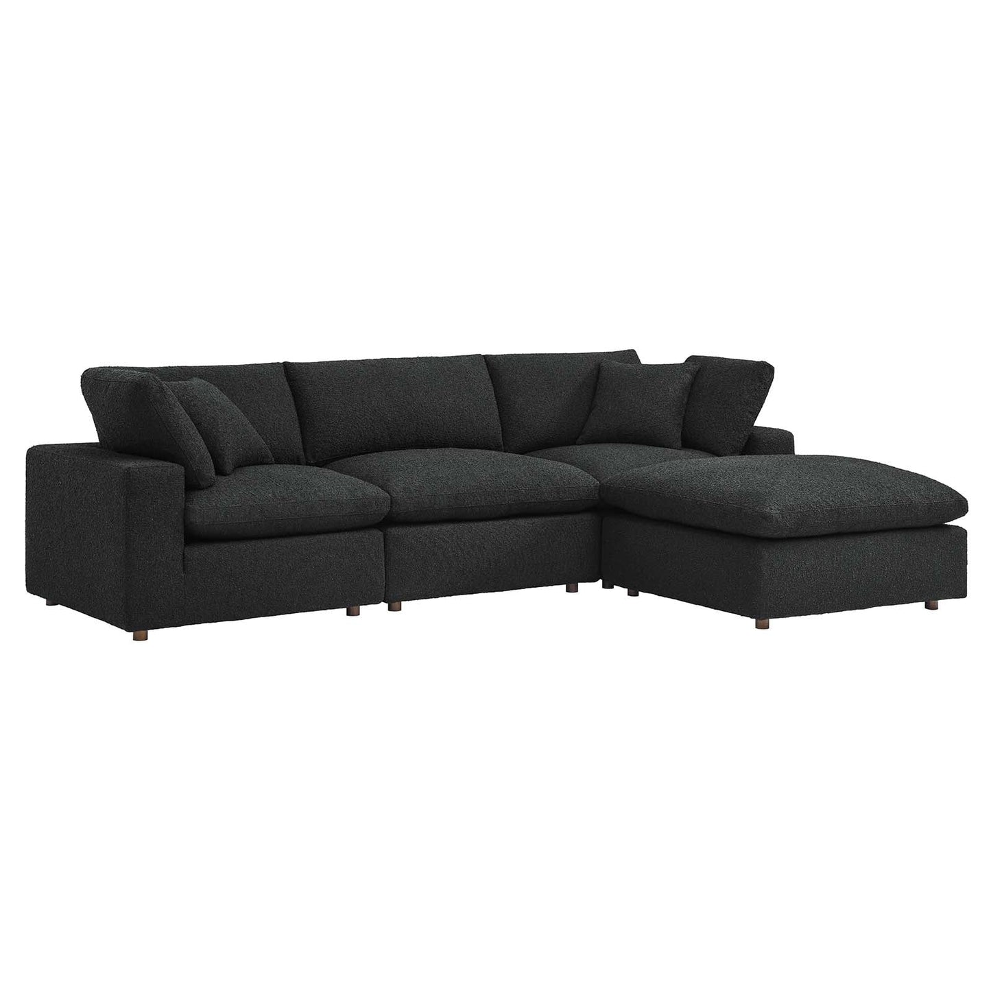 Tobi Overstuffed Boucle 4-Piece Sectional