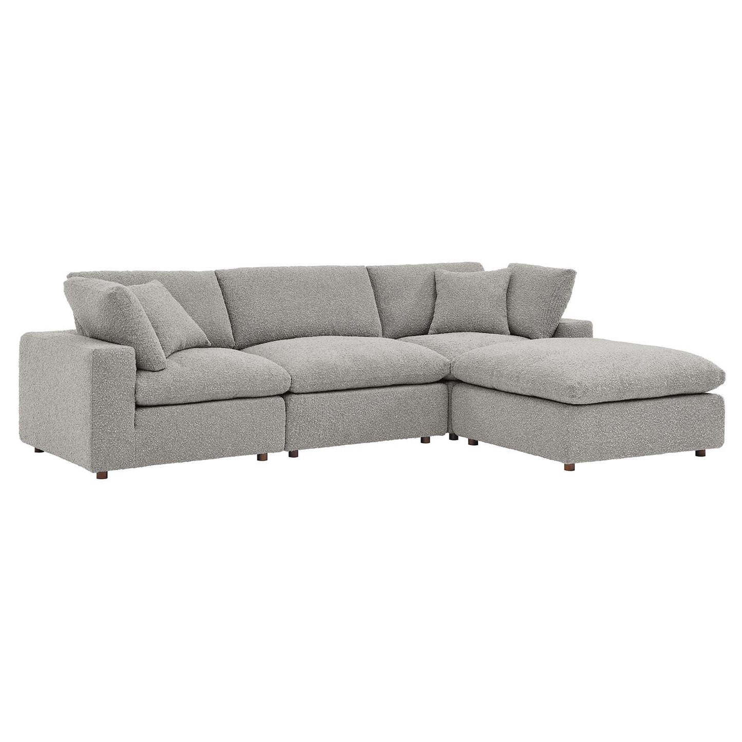 Tobi Overstuffed Boucle 4-Piece Sectional