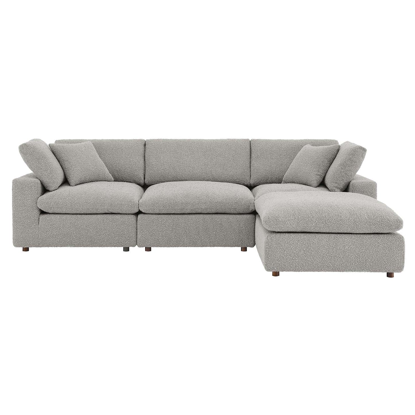 Tobi Overstuffed Boucle 4-Piece Sectional