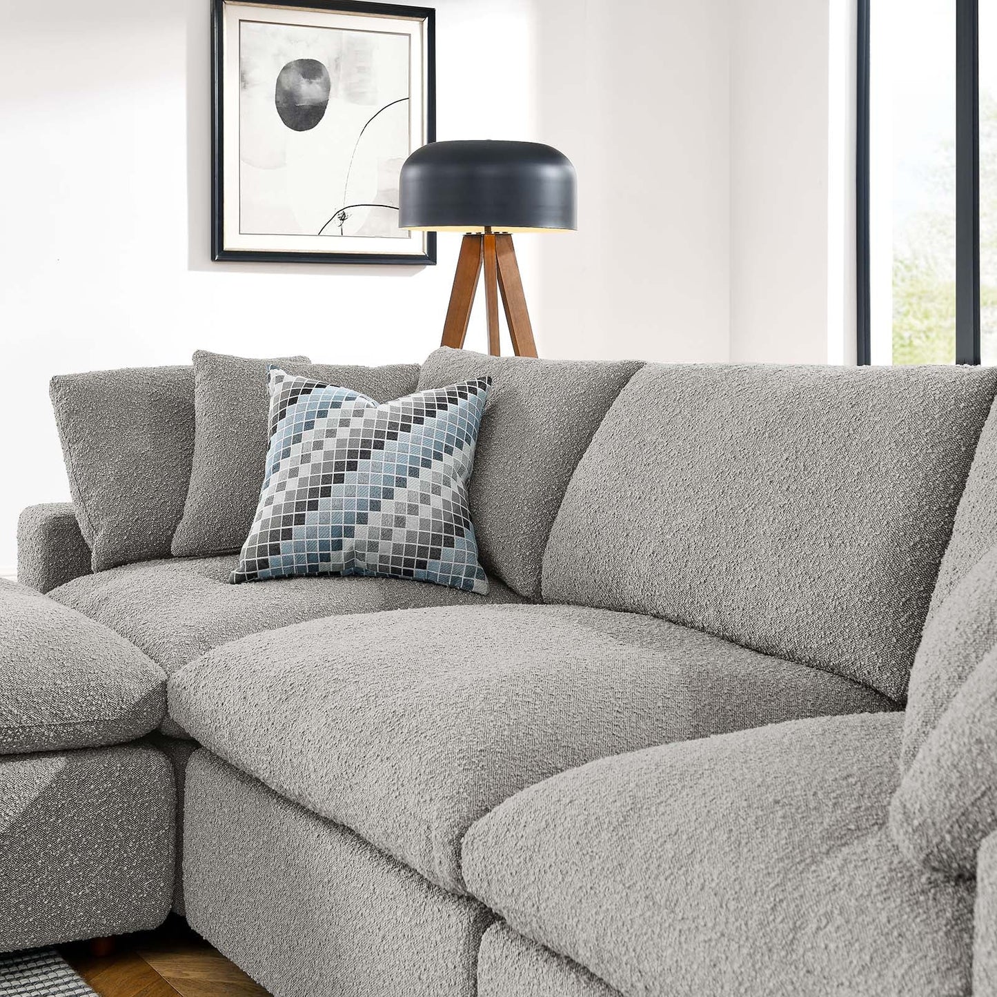 Tobi Overstuffed Boucle 4-Piece Sectional