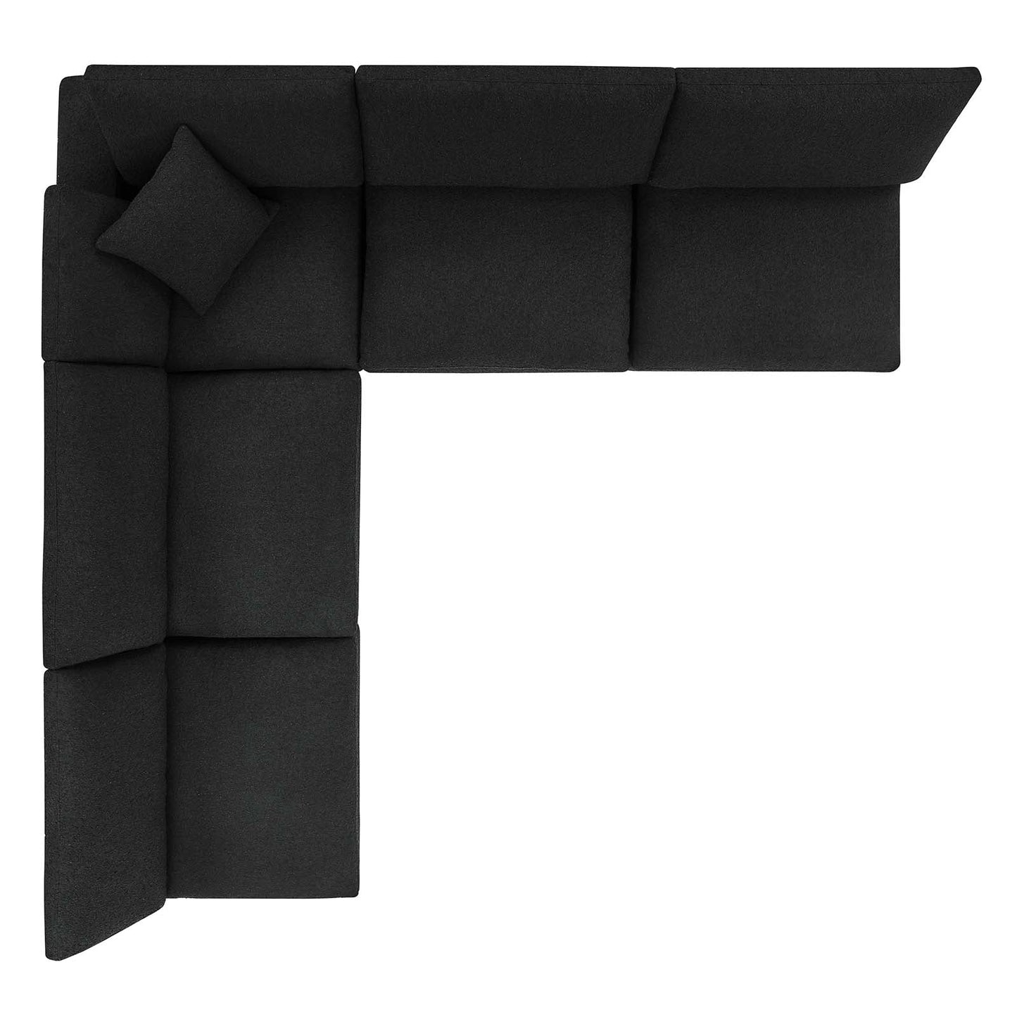 Tobi Overstuffed Boucle Armless 5-Piece Sectional