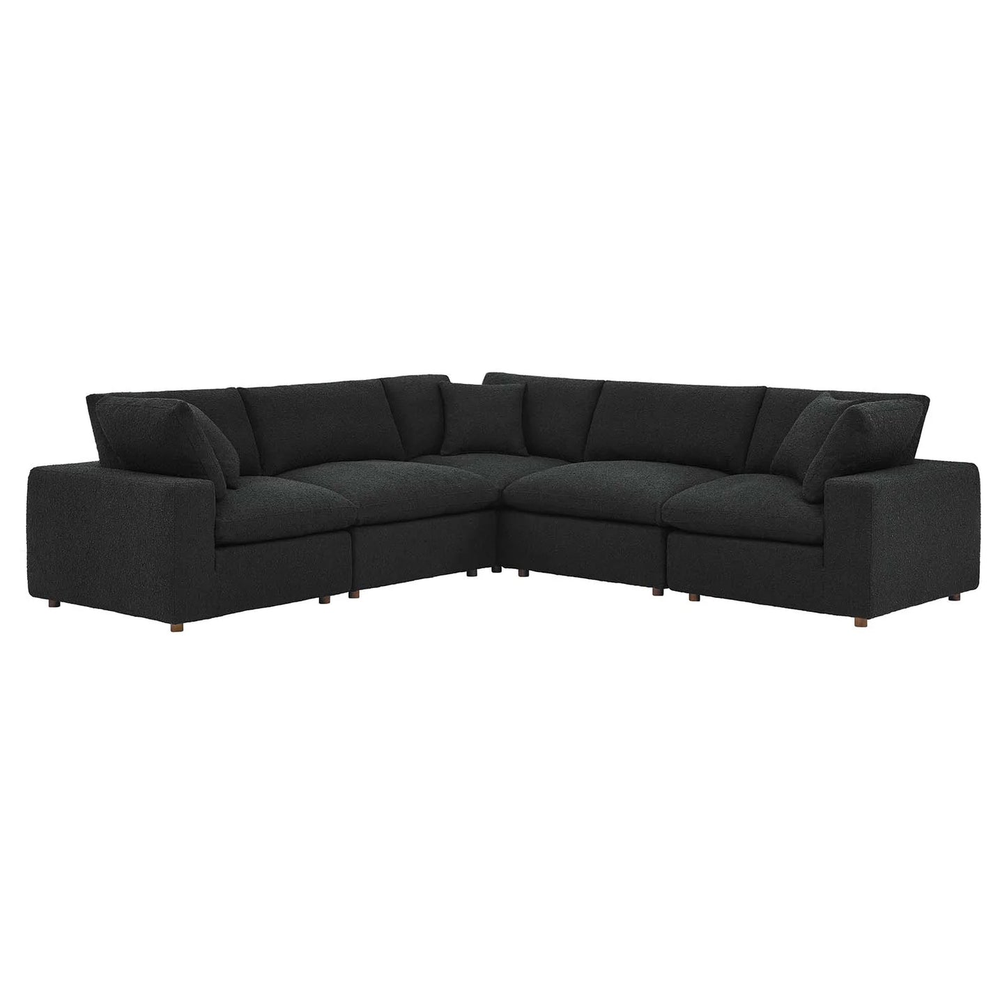 Tobi Overstuffed Boucle 5-Piece Sectional