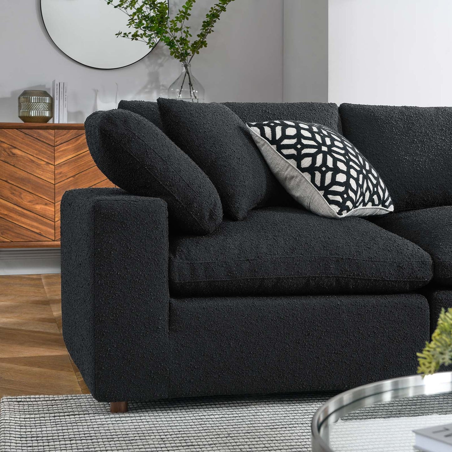 Tobi Overstuffed Boucle 5-Piece Sectional