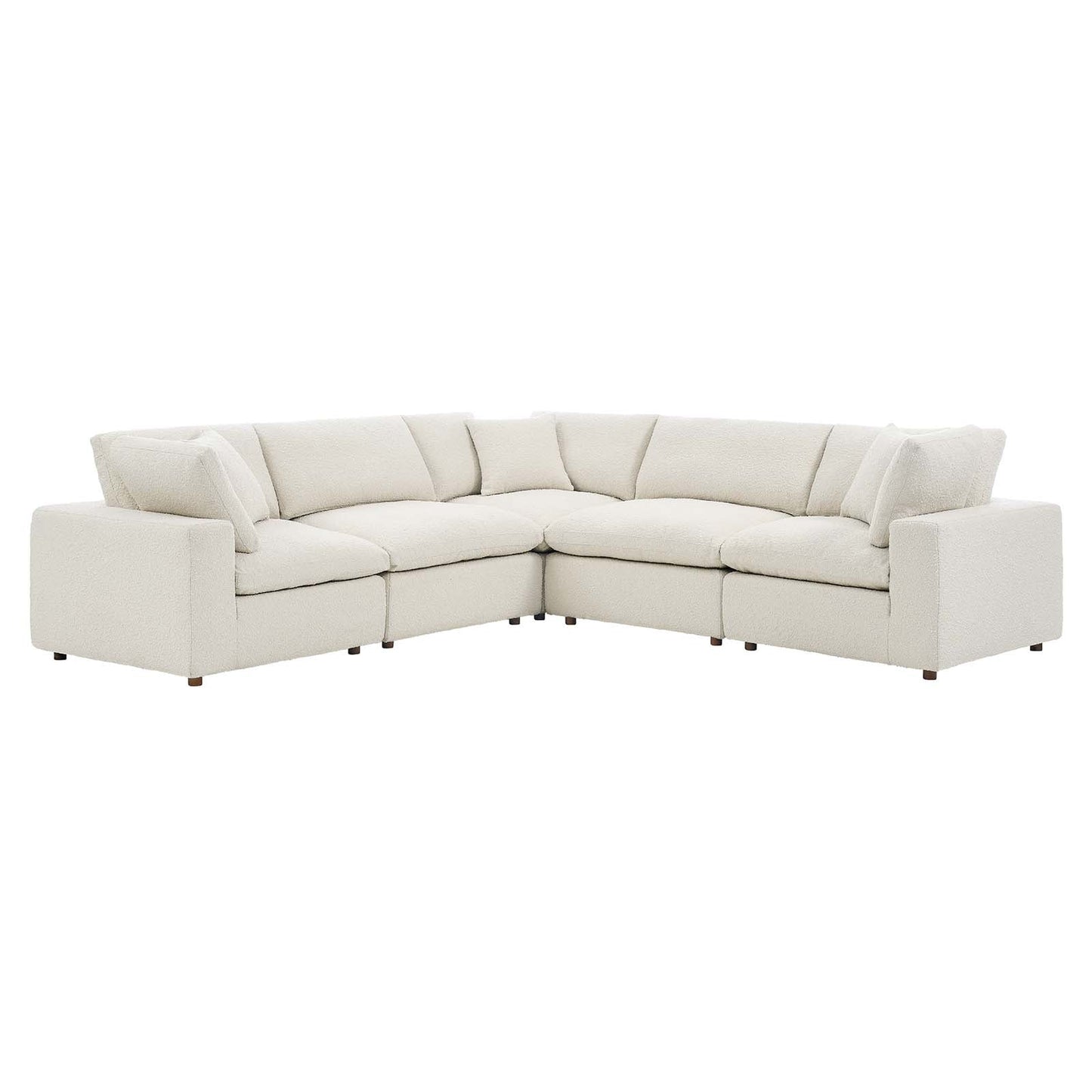 Tobi Overstuffed Boucle 5-Piece Sectional