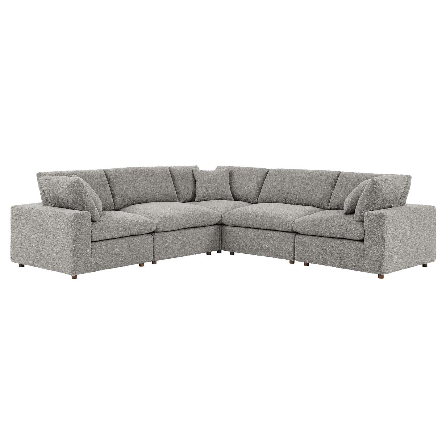 Tobi Overstuffed Boucle 5-Piece Sectional