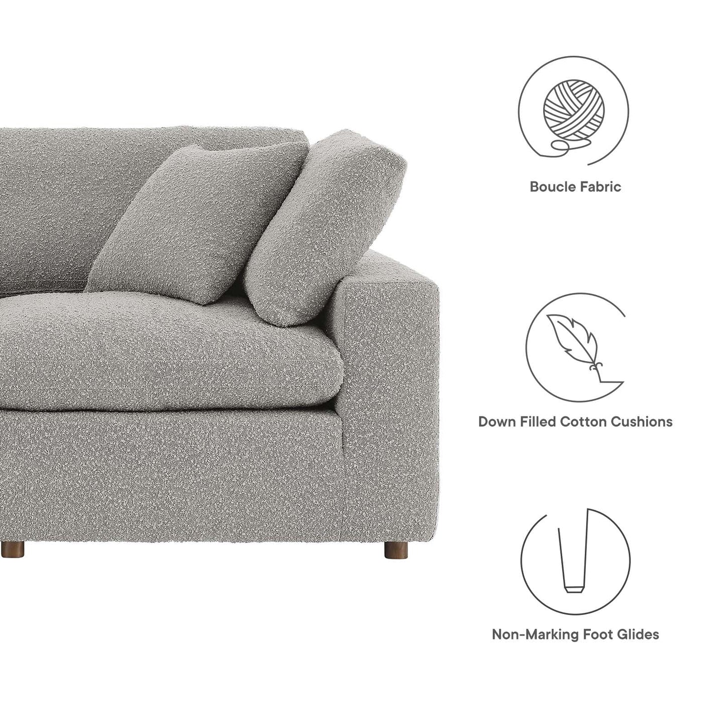 Tobi Overstuffed Boucle 5-Piece Sectional