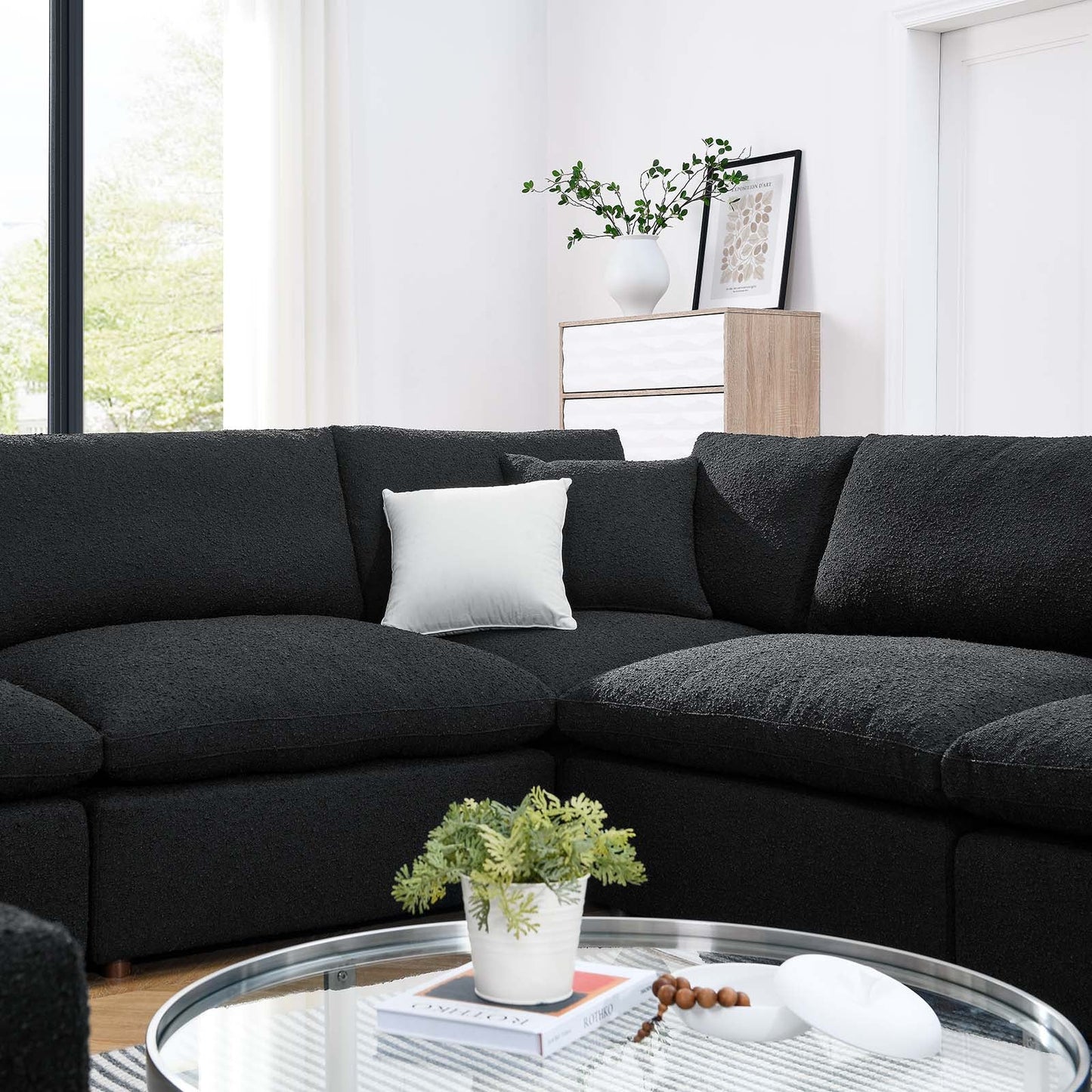 Tobi Overstuffed Boucle 8-Piece Sectional
