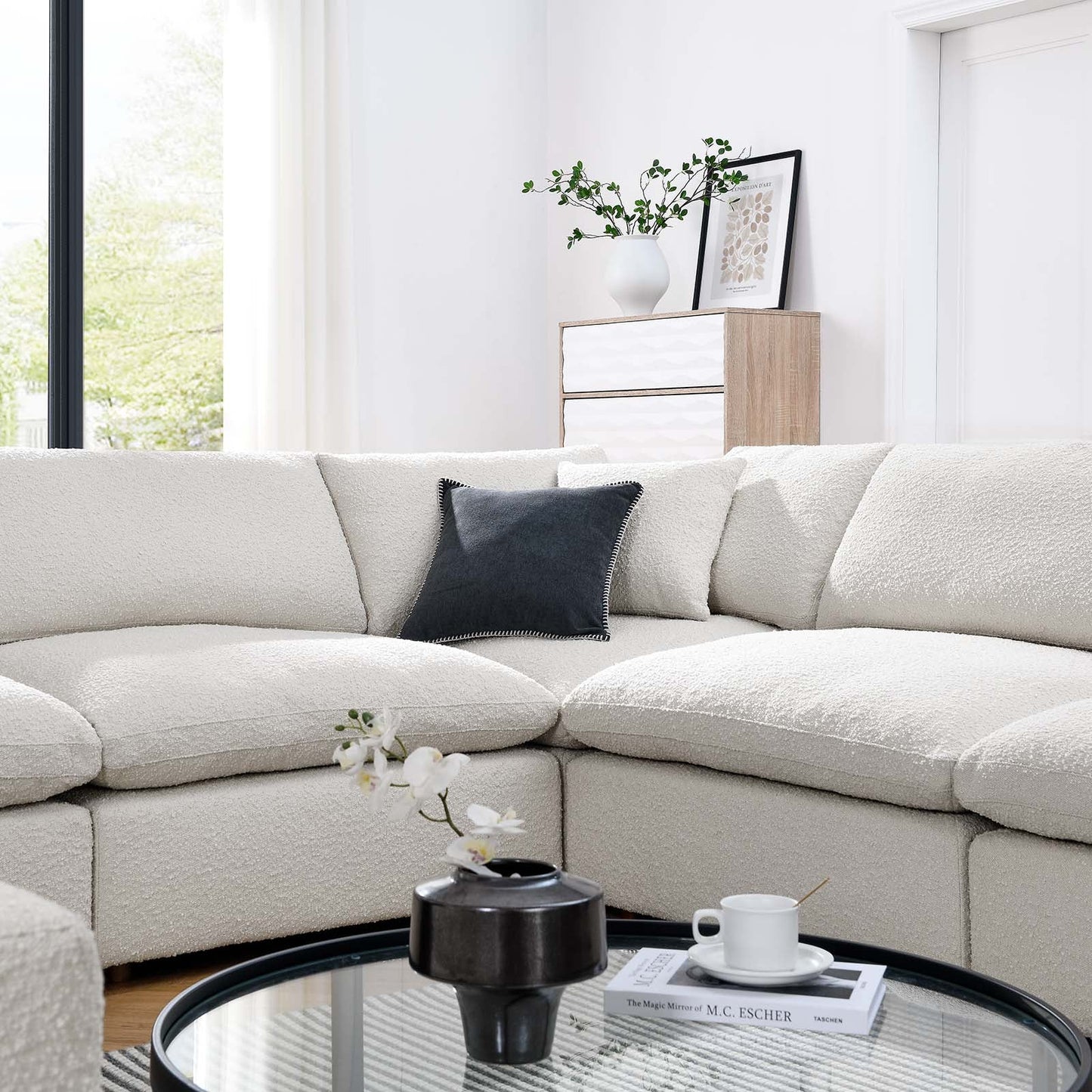 Tobi Overstuffed Boucle 8-Piece Sectional