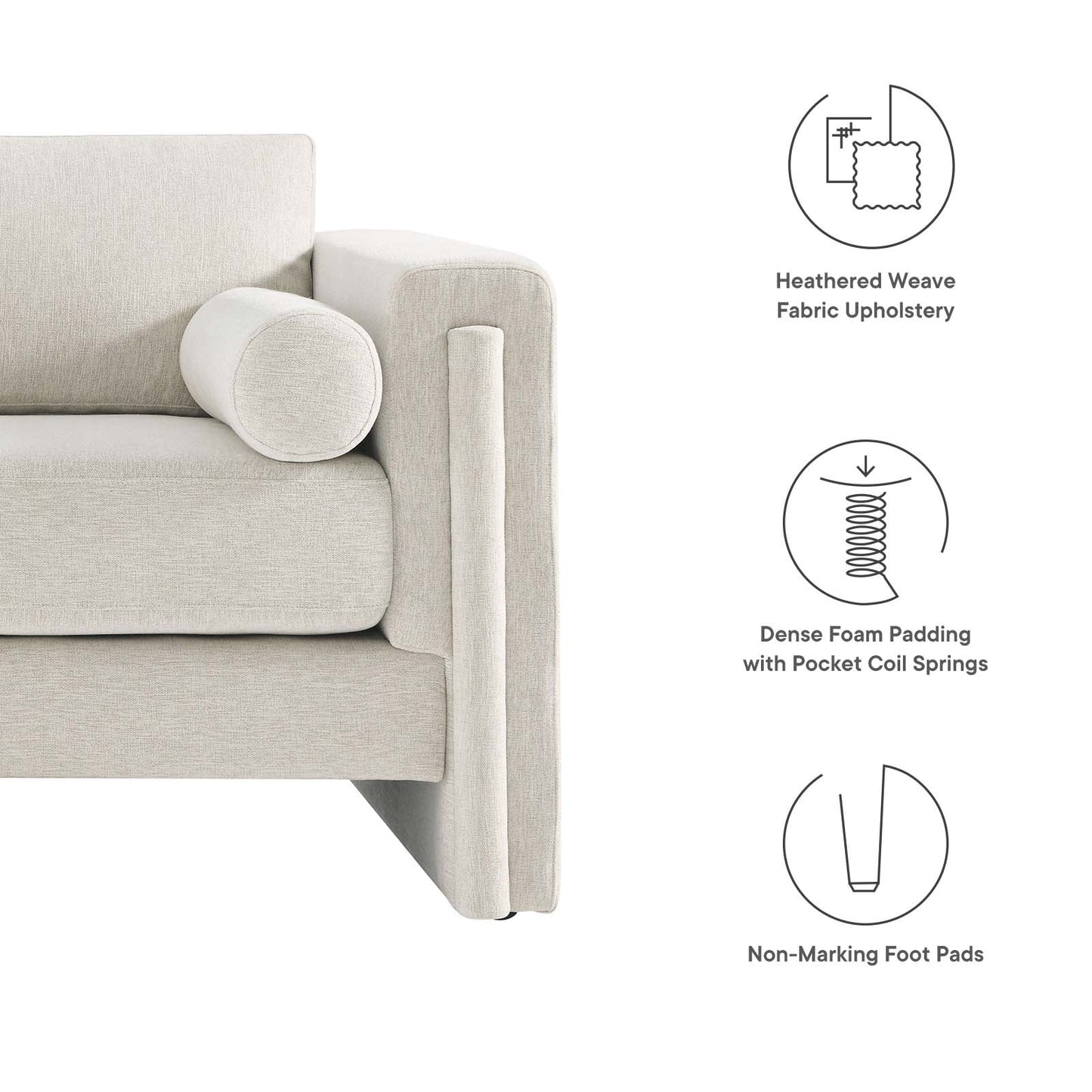 Taza Fabric Loveseat