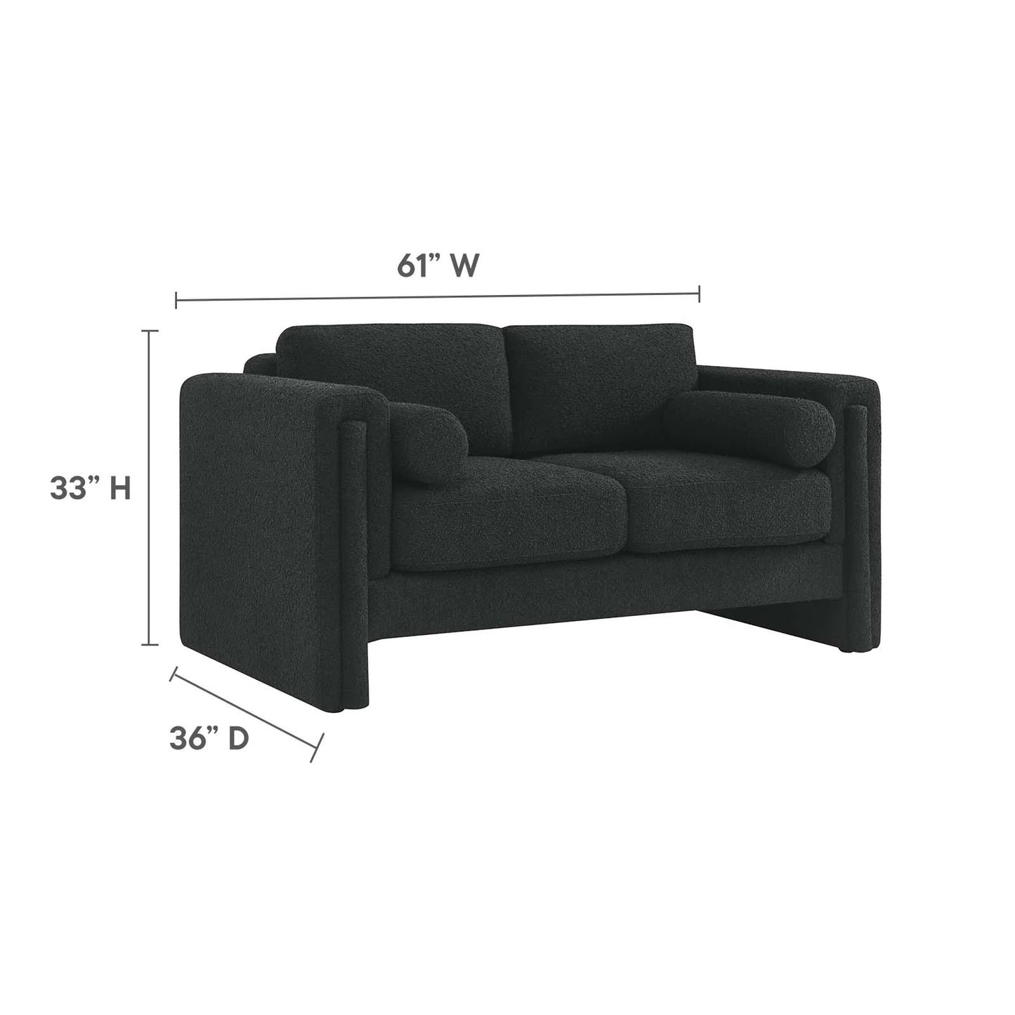 Taza Boucle Loveseat