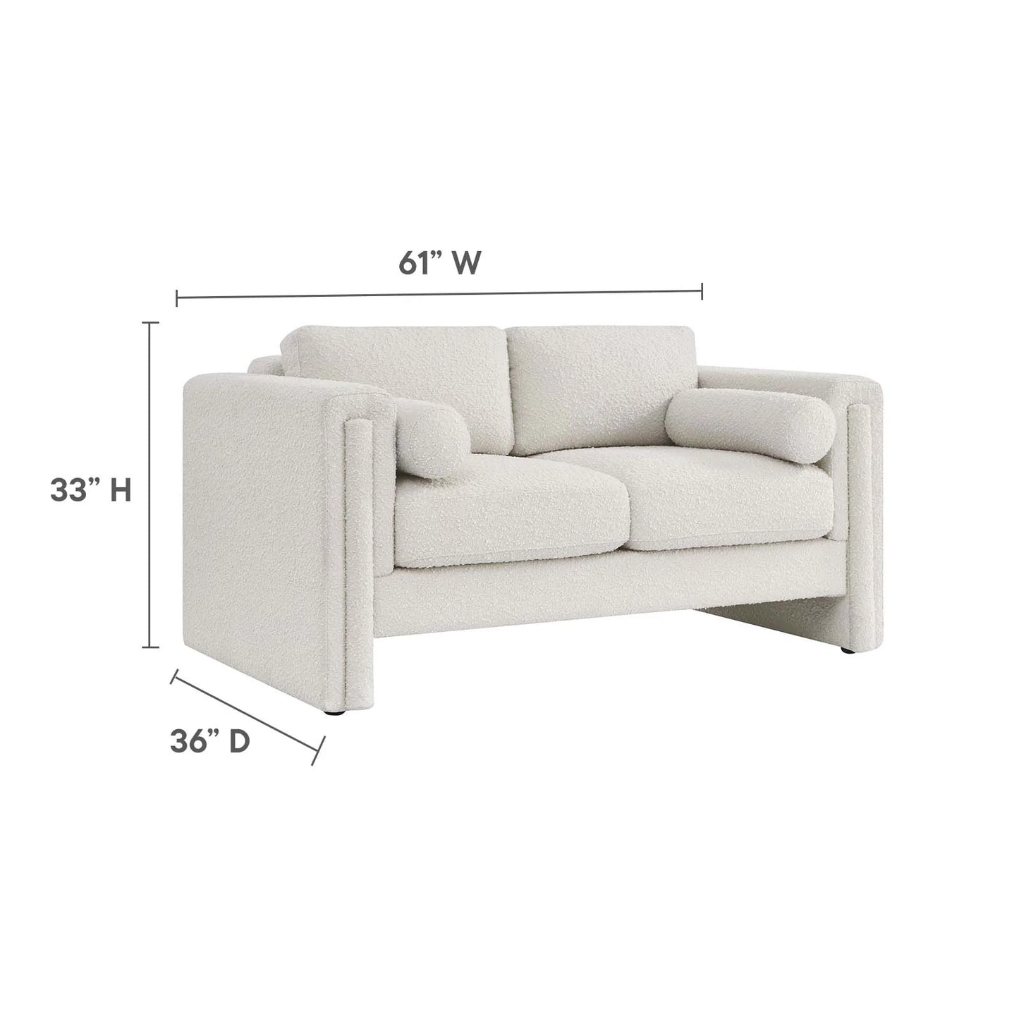 Taza Boucle Loveseat