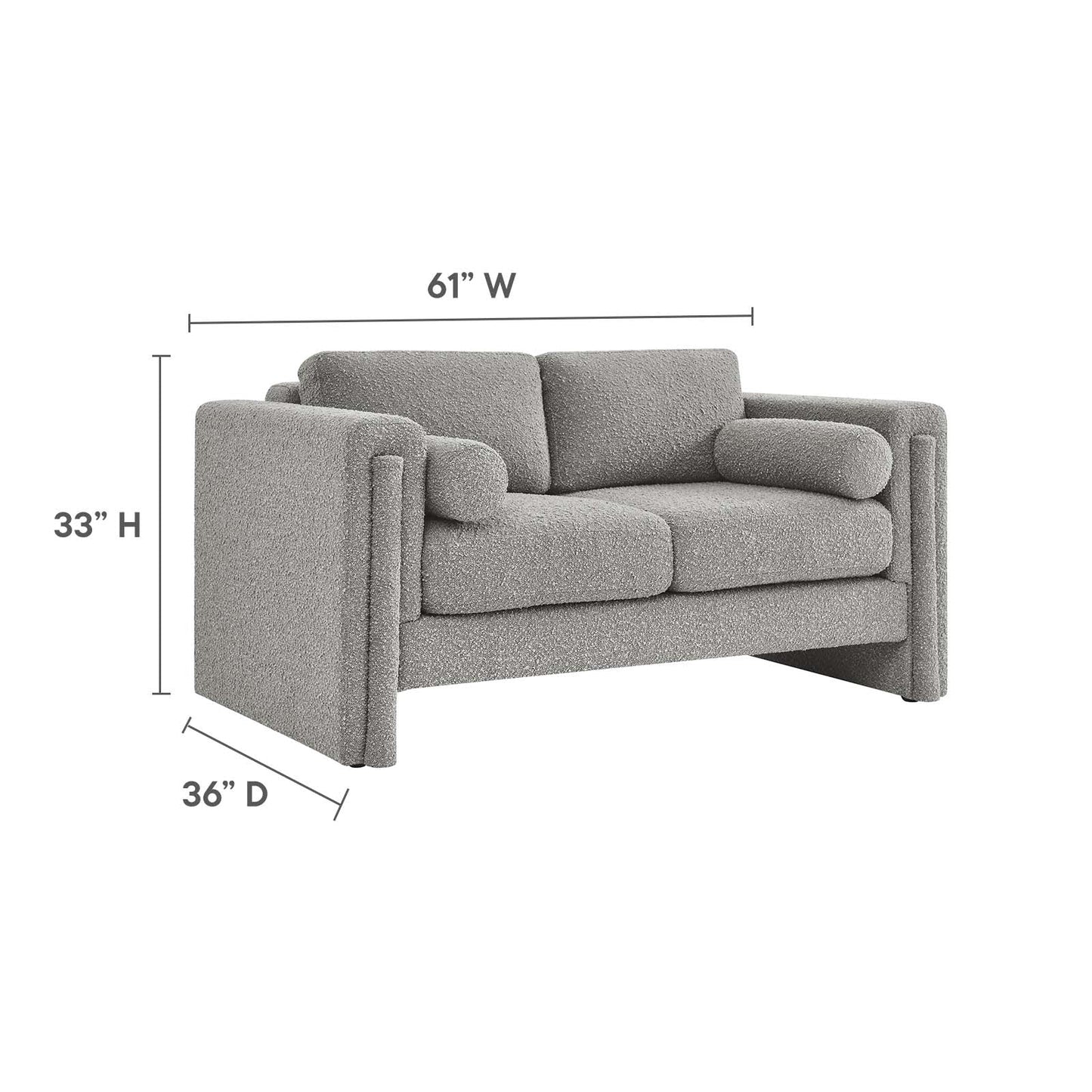 Taza Boucle Loveseat