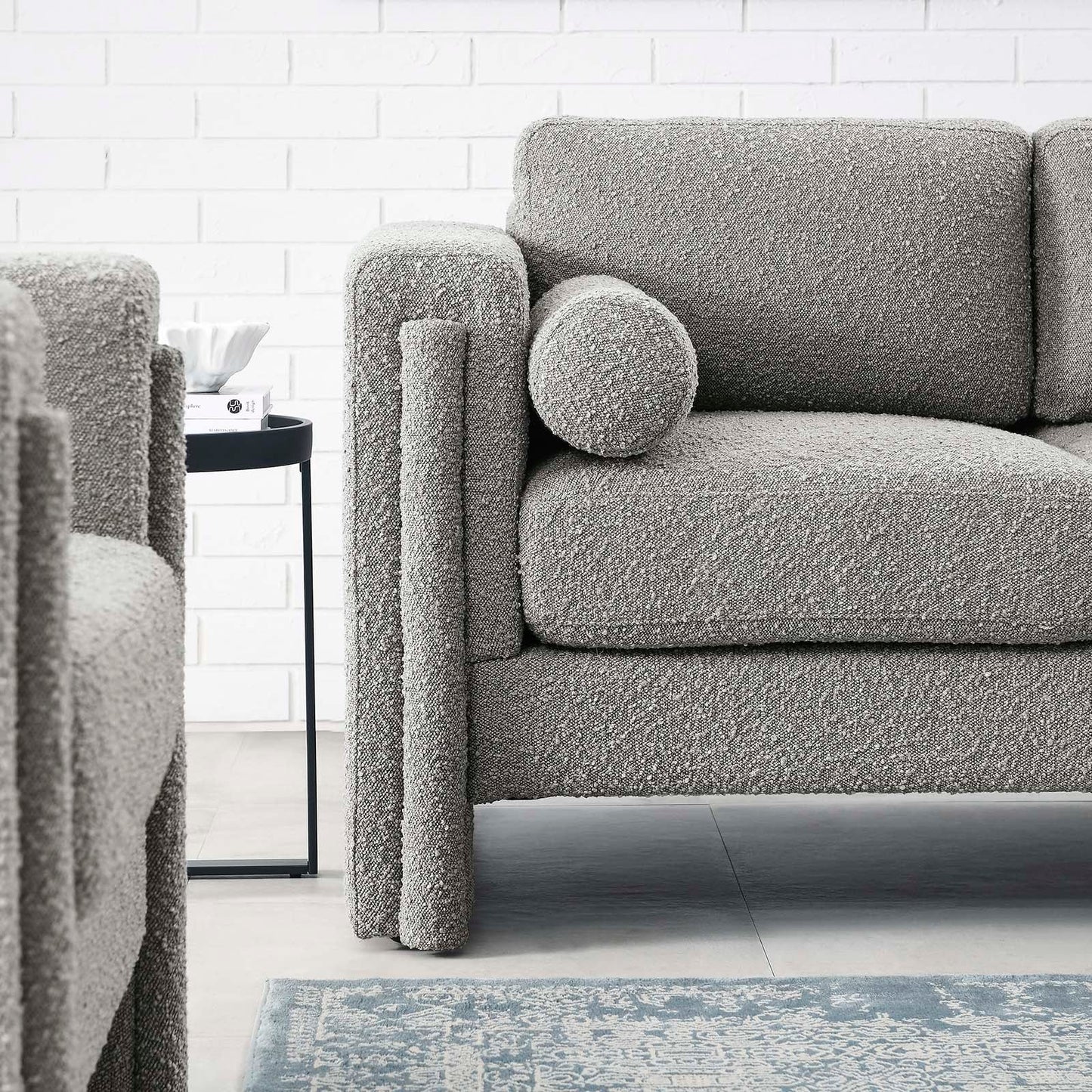 Taza Boucle Loveseat