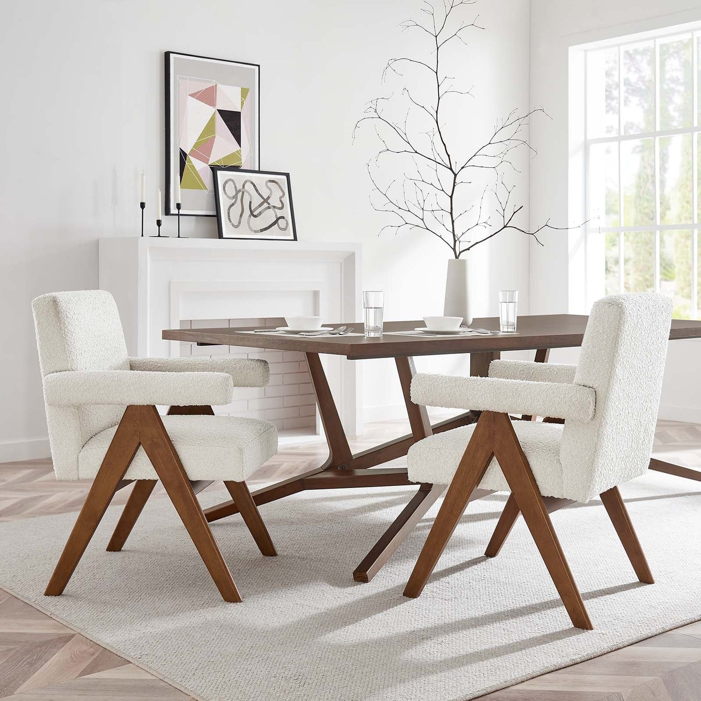 Taara Boucle Dining Chair - Set of 2