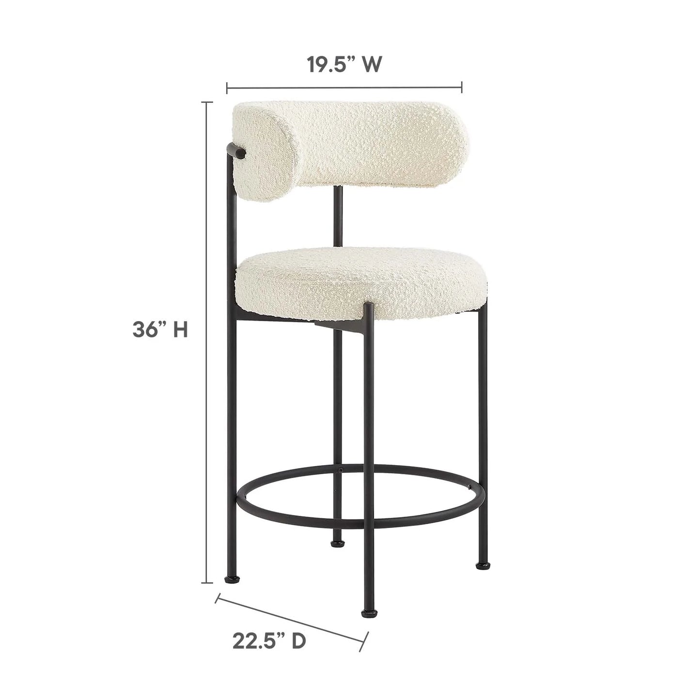 Tayo Boucle Counter Stools - Set of 2