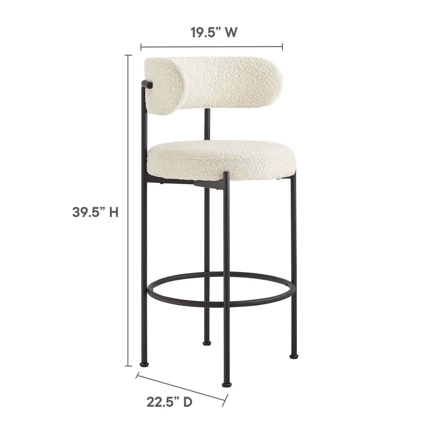 Tayo Boucle Bar Stools - Set of 2