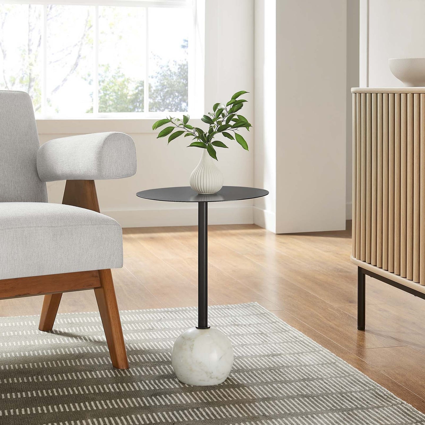 Aliza Round Marble Side Table