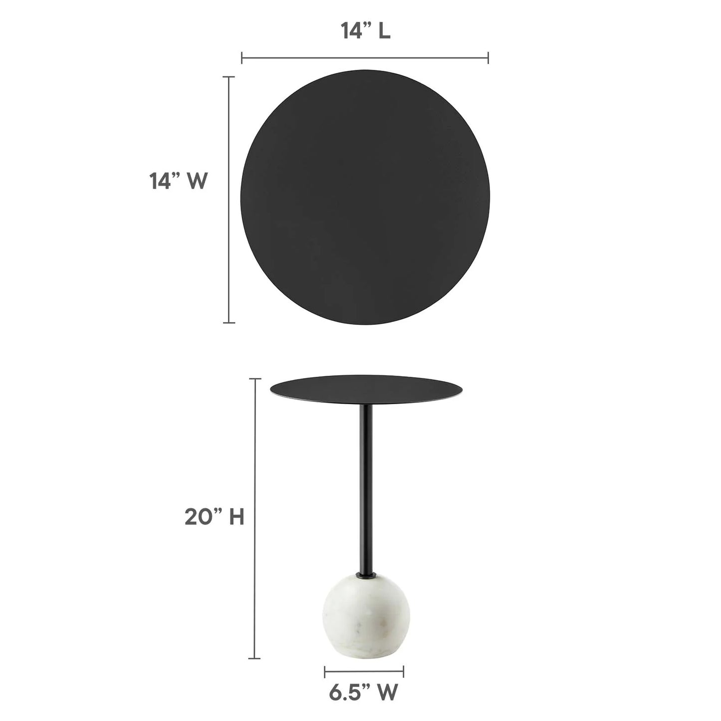 Aliza Round Marble Side Table