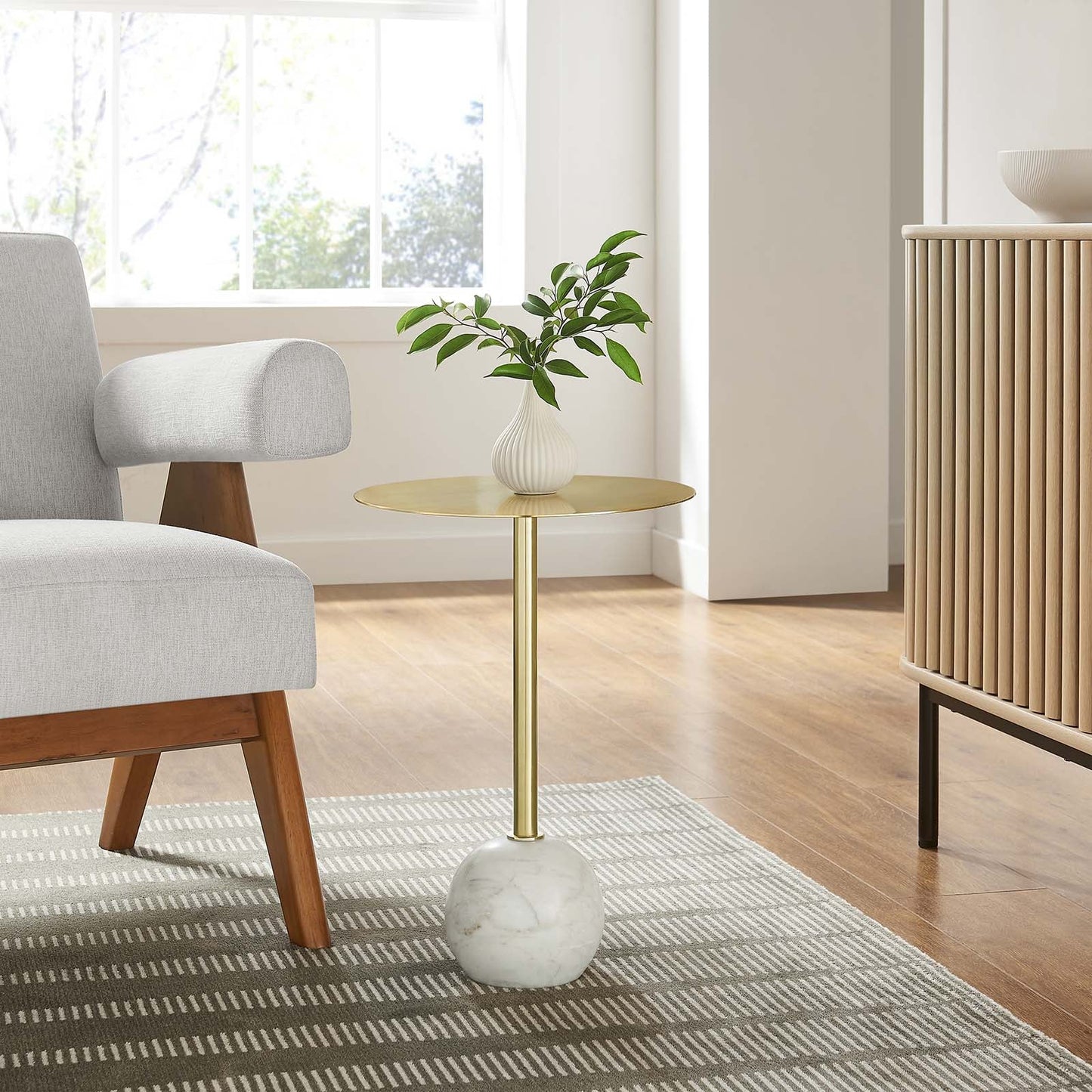 Aliza Round Marble Side Table