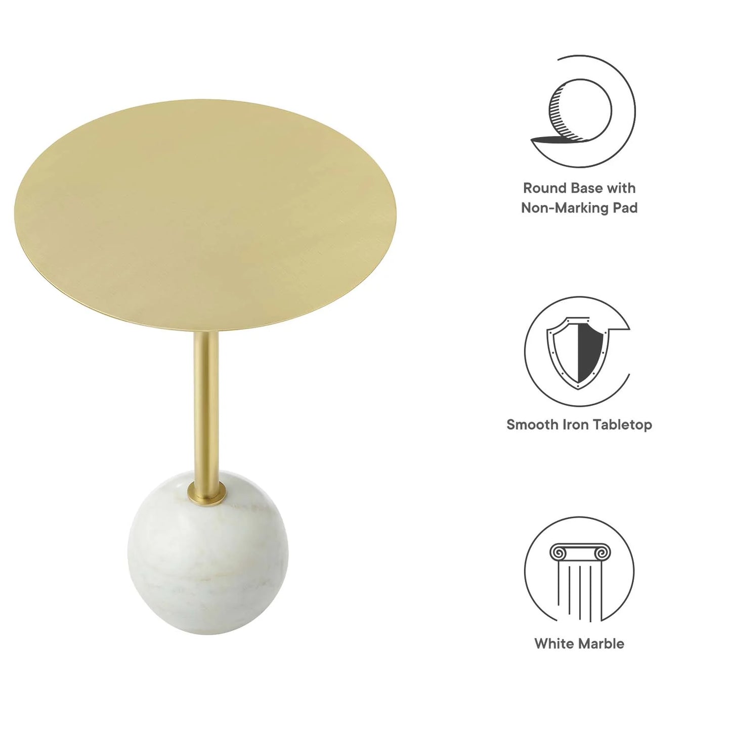 Aliza Round Marble Side Table